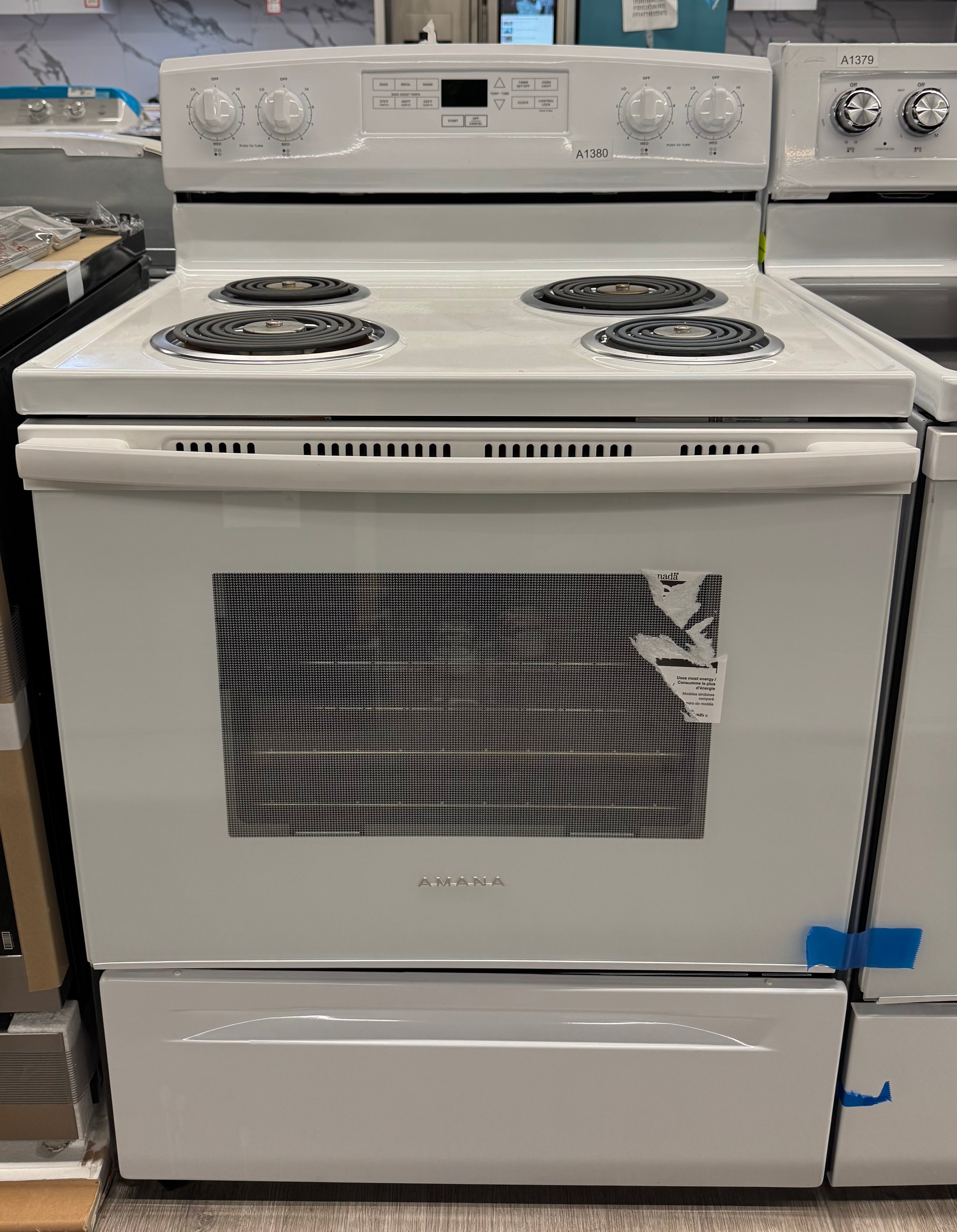 OPEN BOX - Amana 30” Freestanding Coil Top Range - YACR4303MFW9