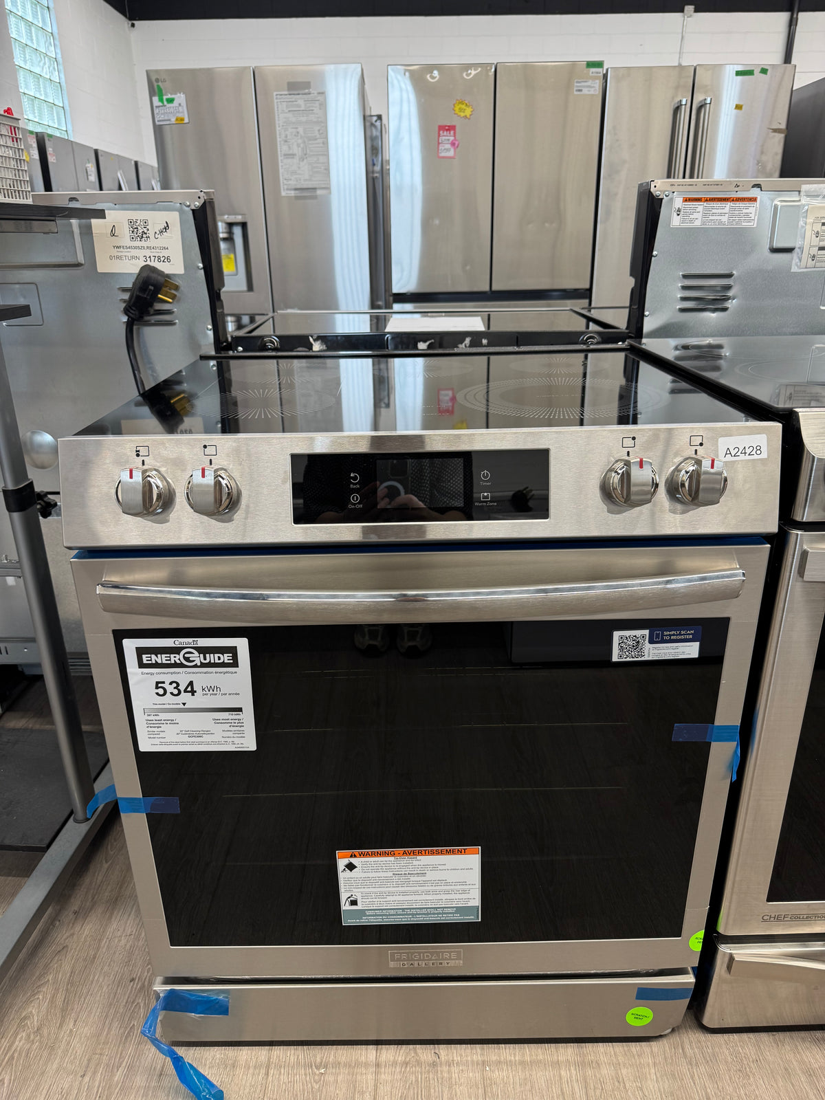 OPEN BOX - Frigidaire 30” Slide-In Range - GCFE306CBFG