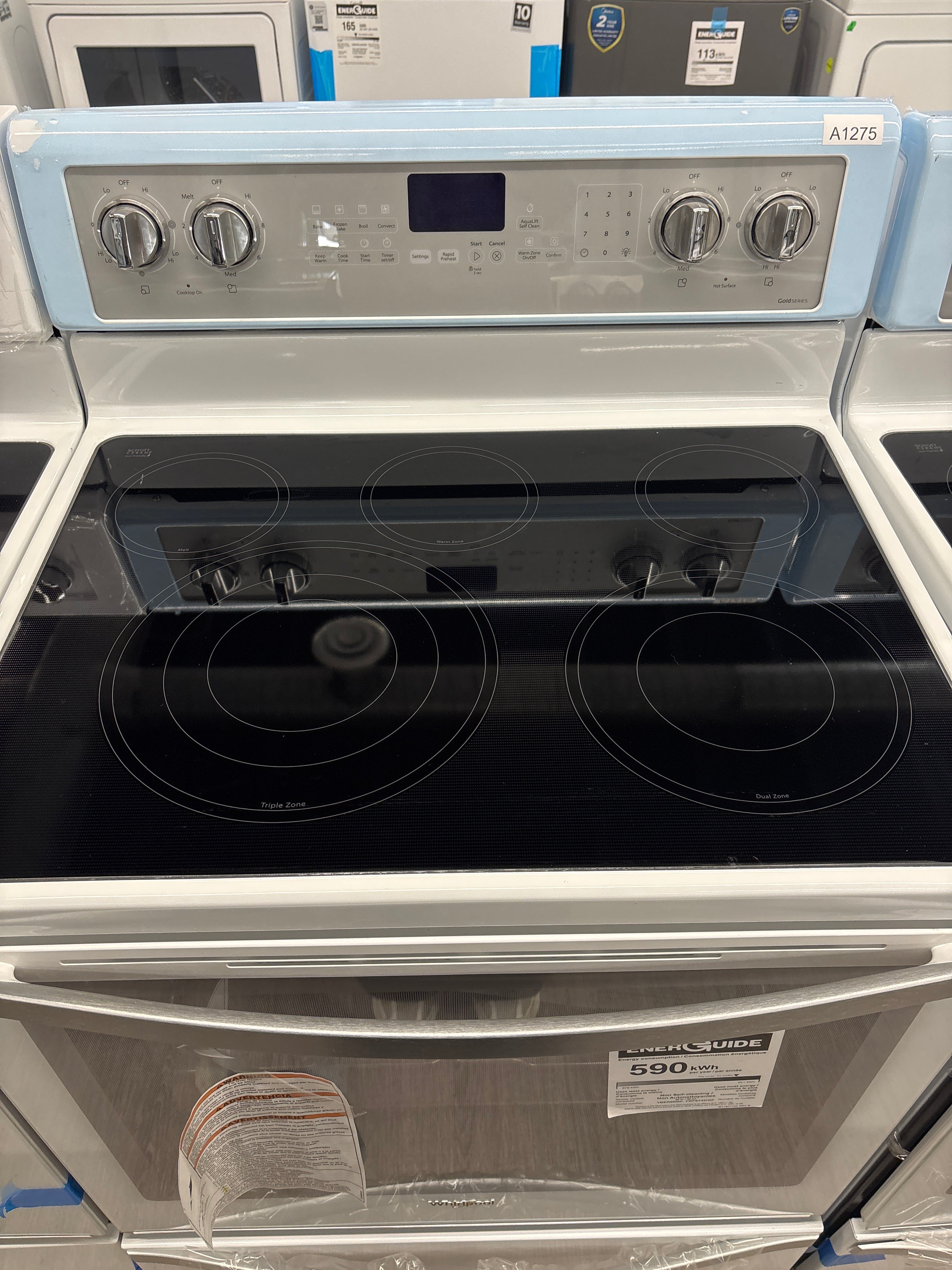 OPEN BOX - WHIRLPOOL 30” Glass top range - YWFE75H0FH6
