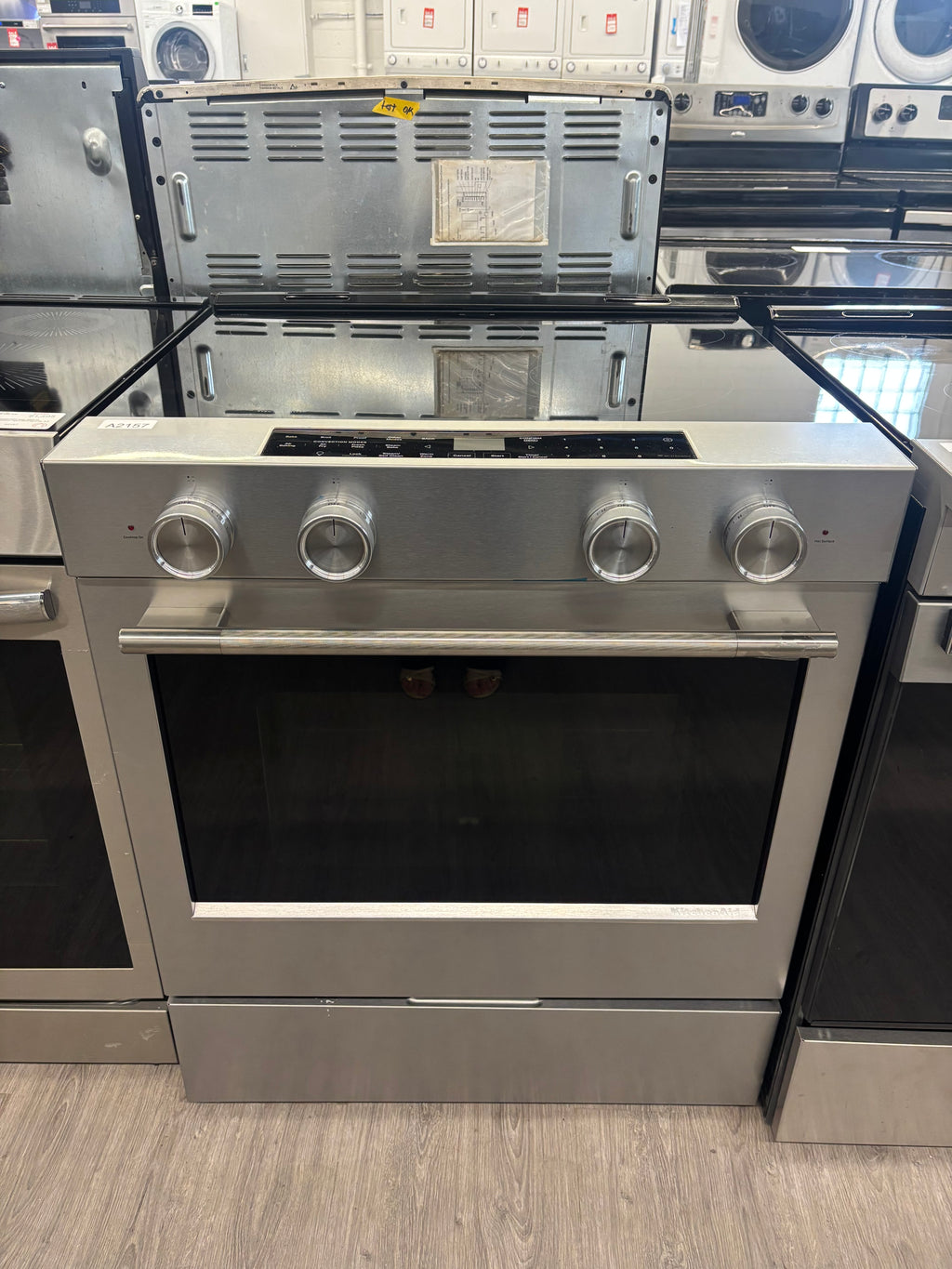 OPEN-BOX - KitchenAid 30” Slide-In Glass Top Range - YKSES5030SPS0