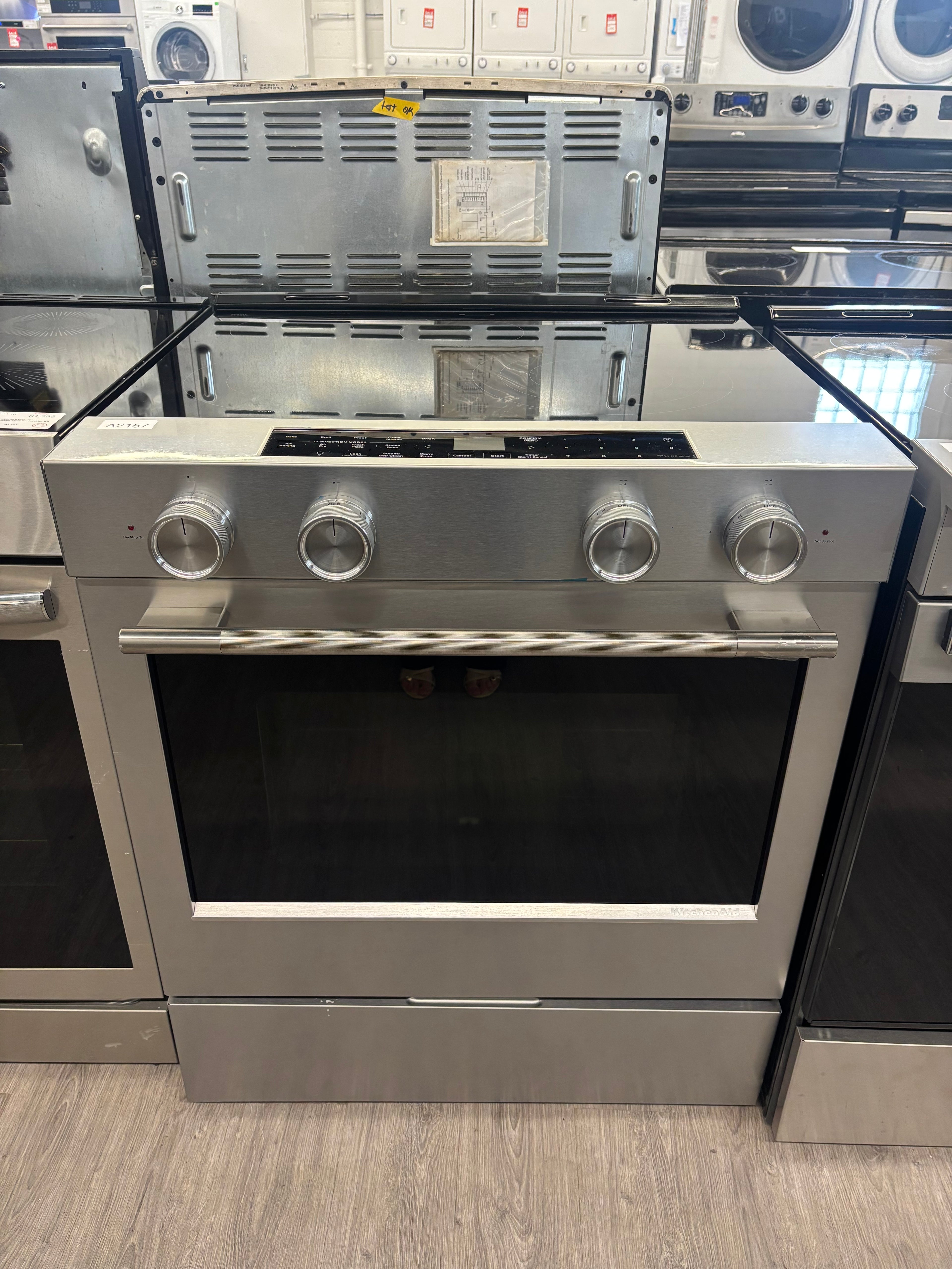 OPEN-BOX - KitchenAid 30” Slide-In Glass Top Range - YKSES5030SPS0
