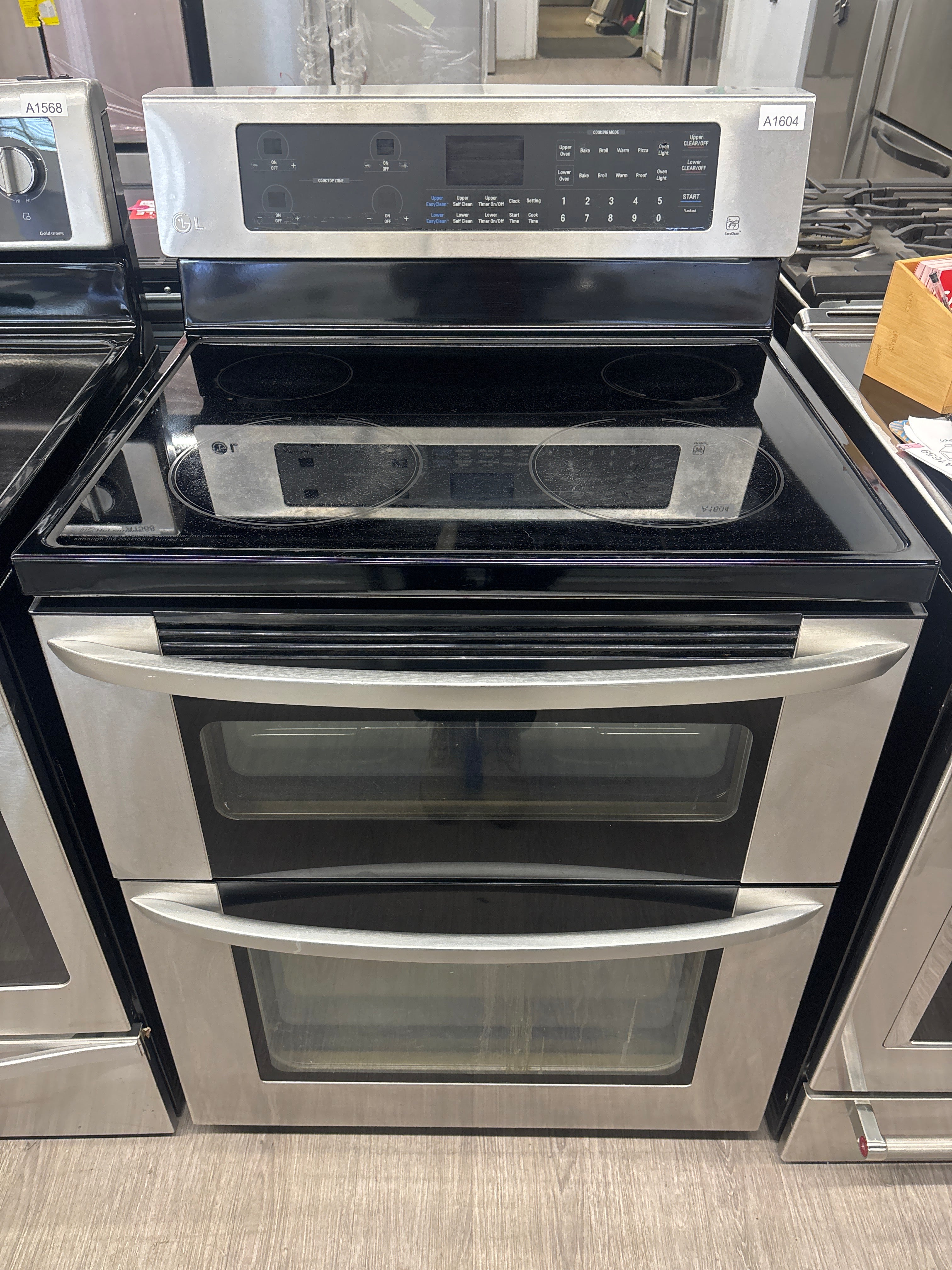 LG 30” Freestanding Double Oven Glass Top Range - LDE3031ST/00