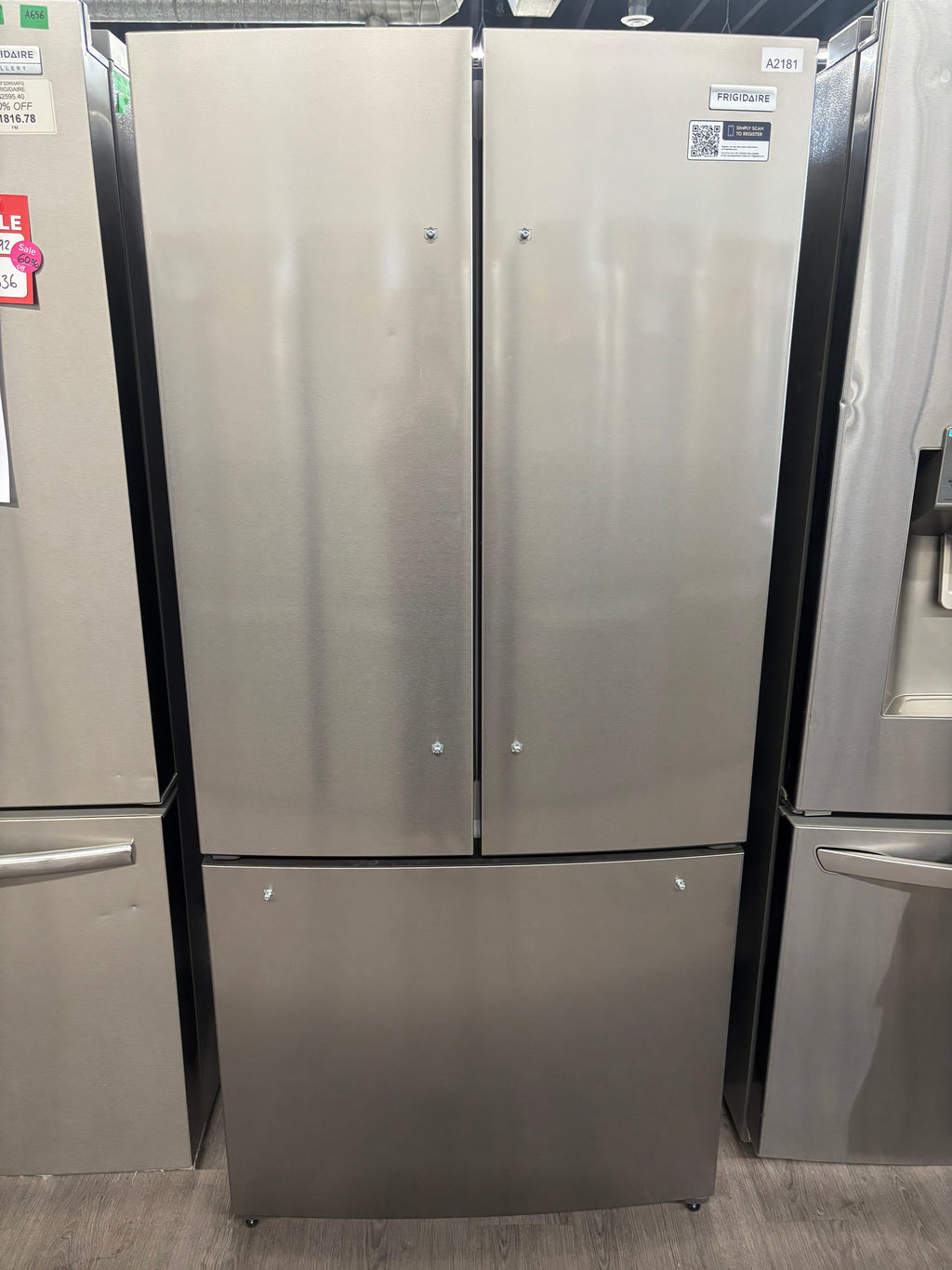 OPEN BOX - Frigidaire 32” Counter-Depth French Door Refrigerator - FRFG1813AV01