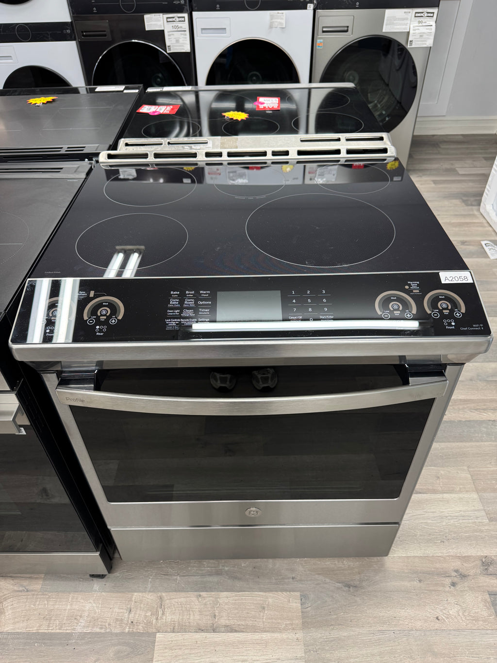 OPEN BOX - GE 30” Slide-In Induction Range - PCHS920YM4FS