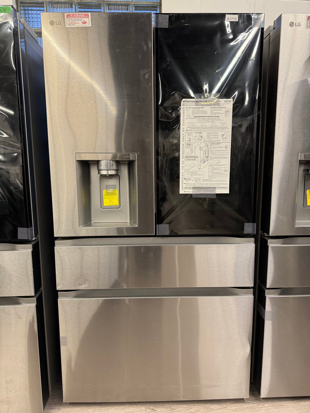NEW - LG 36” French Door Fridge With water Dispenser - LF29S8365S (1 YEAR MANUFACTURER WARRANTY)