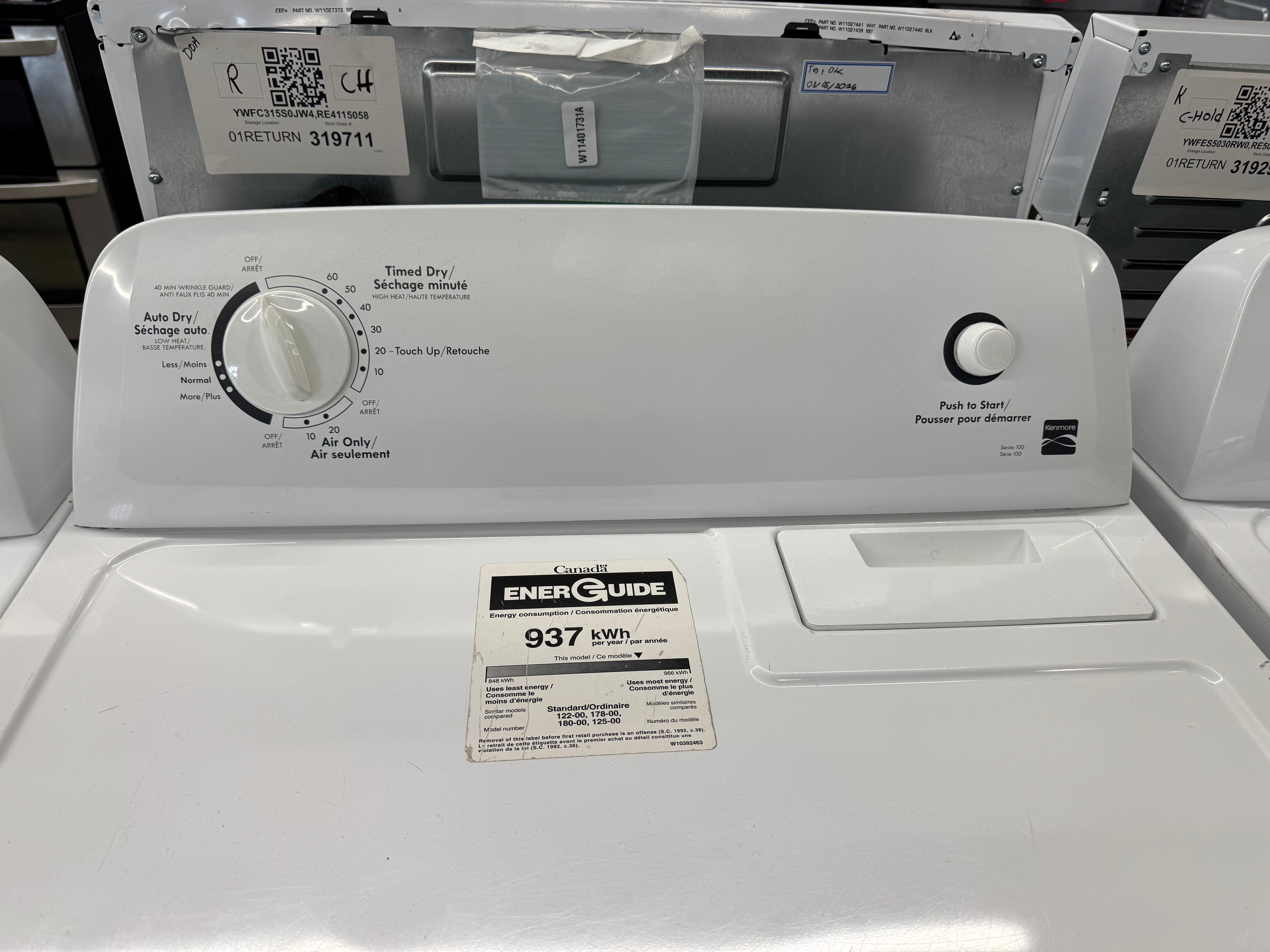 Kenmore 27” Top Load Washer & Dryer Set (110.20242510 & 110.C60242510)