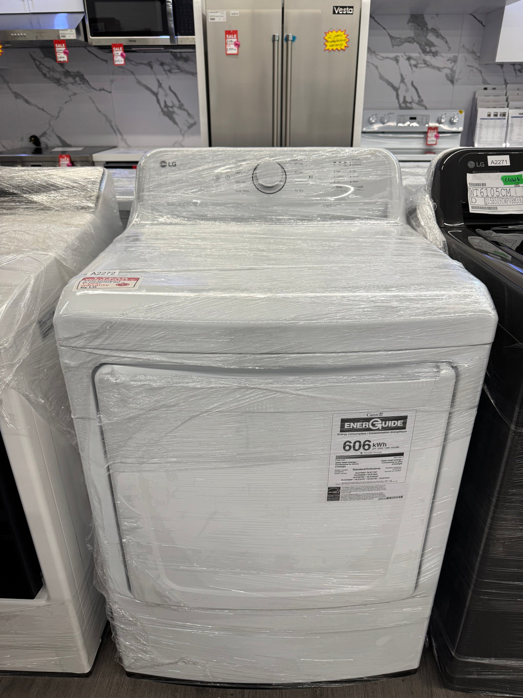 NEW - LG 27” Top Load Dryer- DLE6100W (1 YEAR MANUFACTURER WARRANTY)