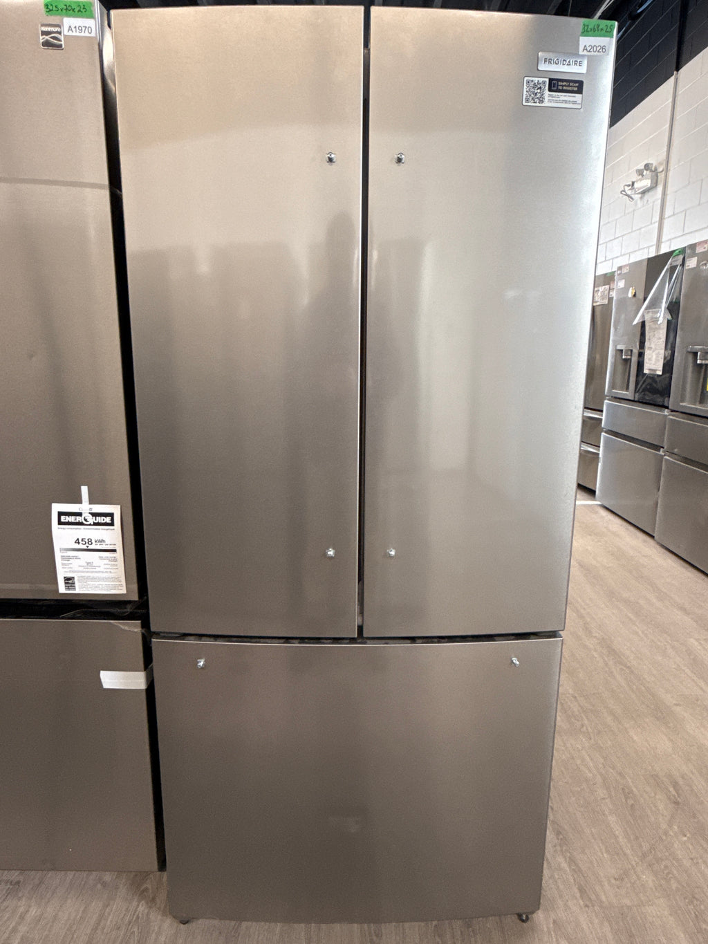 OPEN BOX - Frigidaire 32” Counter Depth French Door Refrigerator - FRFG1813AV00