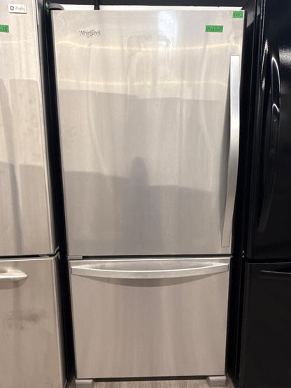 OPEN BOX-Whirlpool 30" Bottom-Mount Freezer Refrigerator-WRB329LFBM05