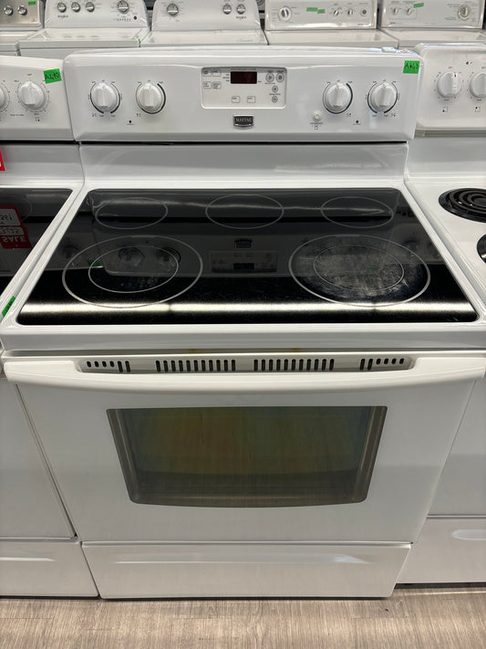 Maytag 30” glass top range - YMER7685BW/0