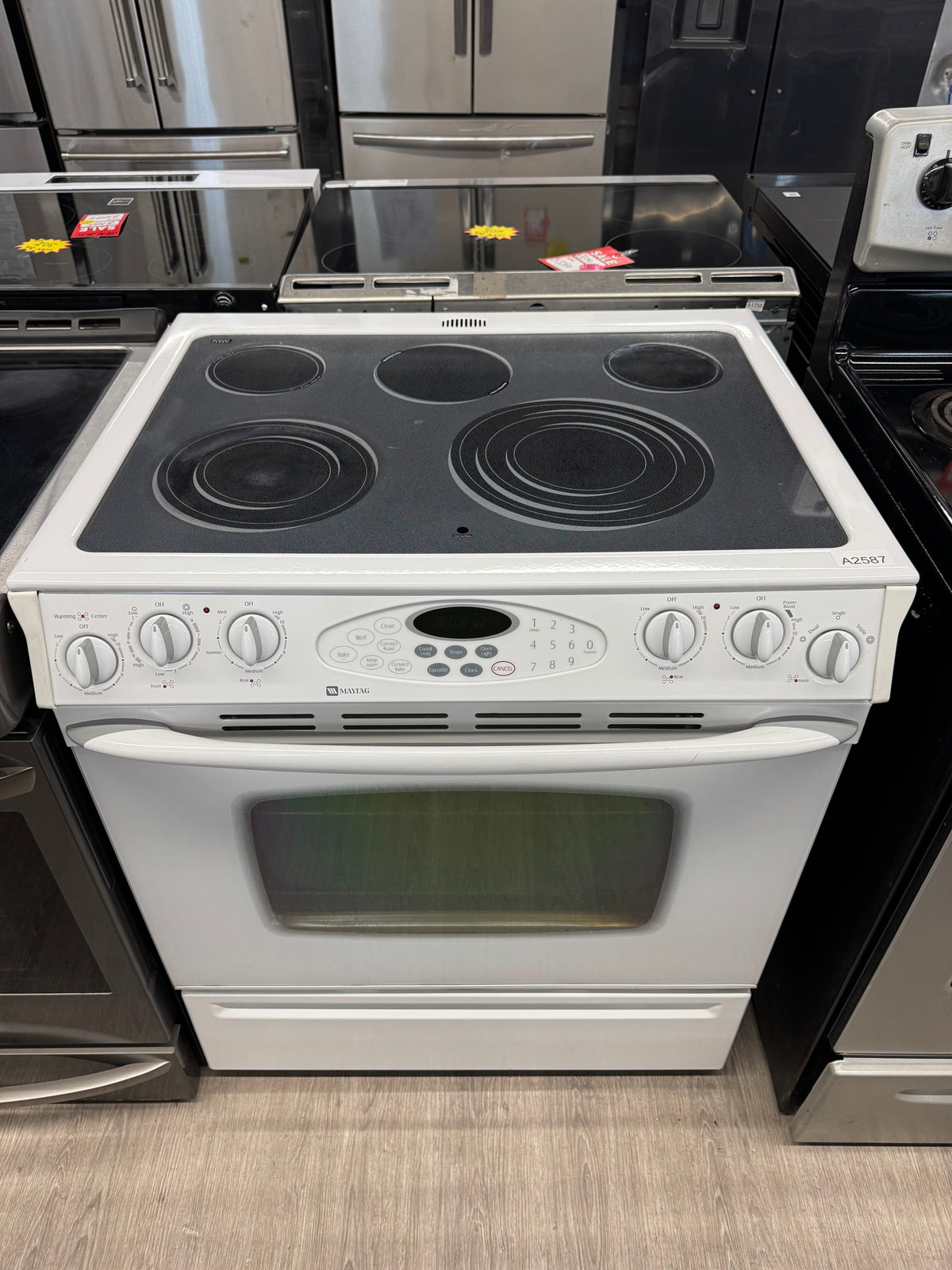Maytag 30” Slide-In Glass Top Range - MES5875VCW20