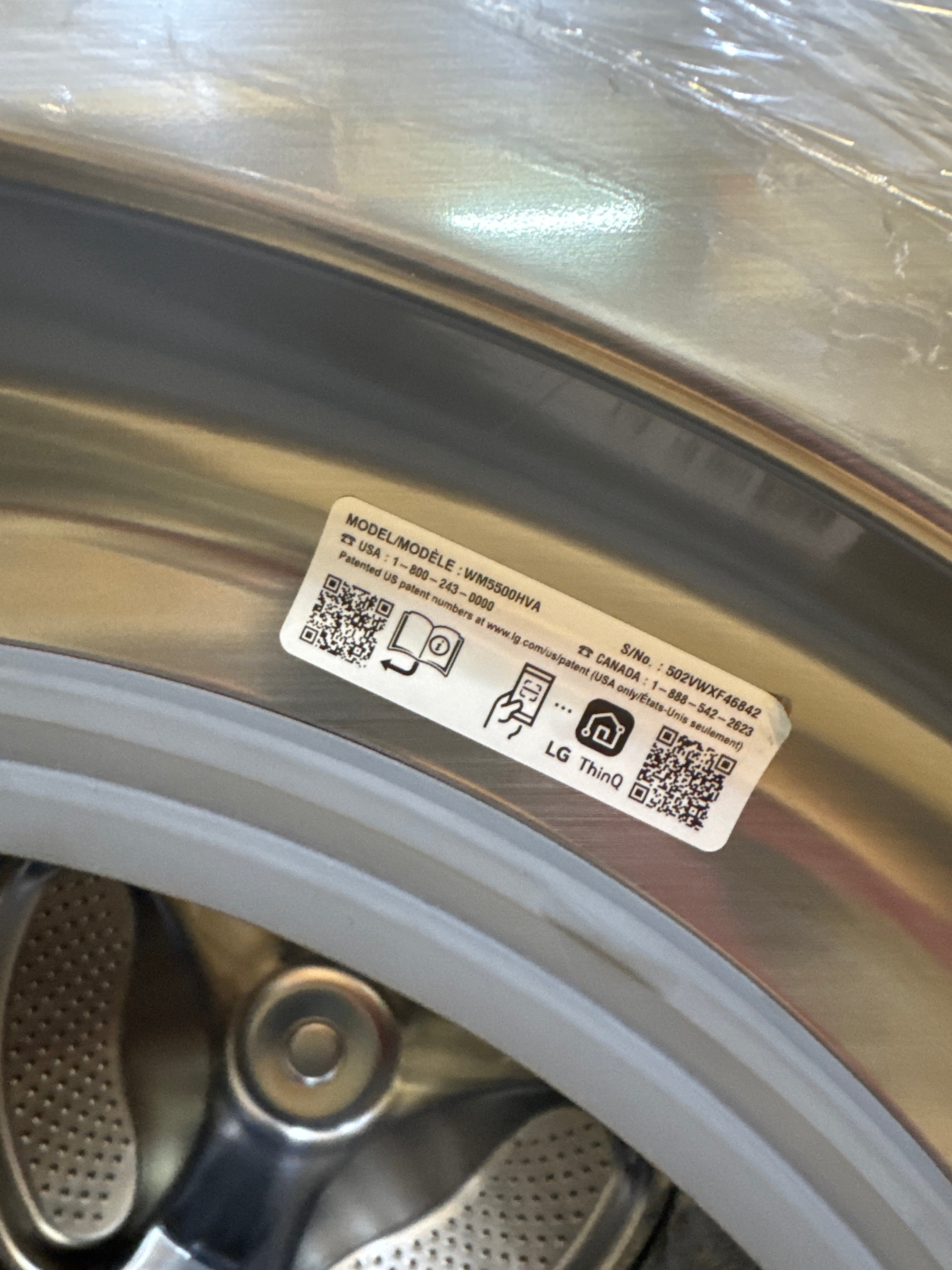 LG 27” Front Load Washer & Dryer Set (WM550HVA & DLEX5500V) 1 YEAR MANUFACTURER WARRANTY