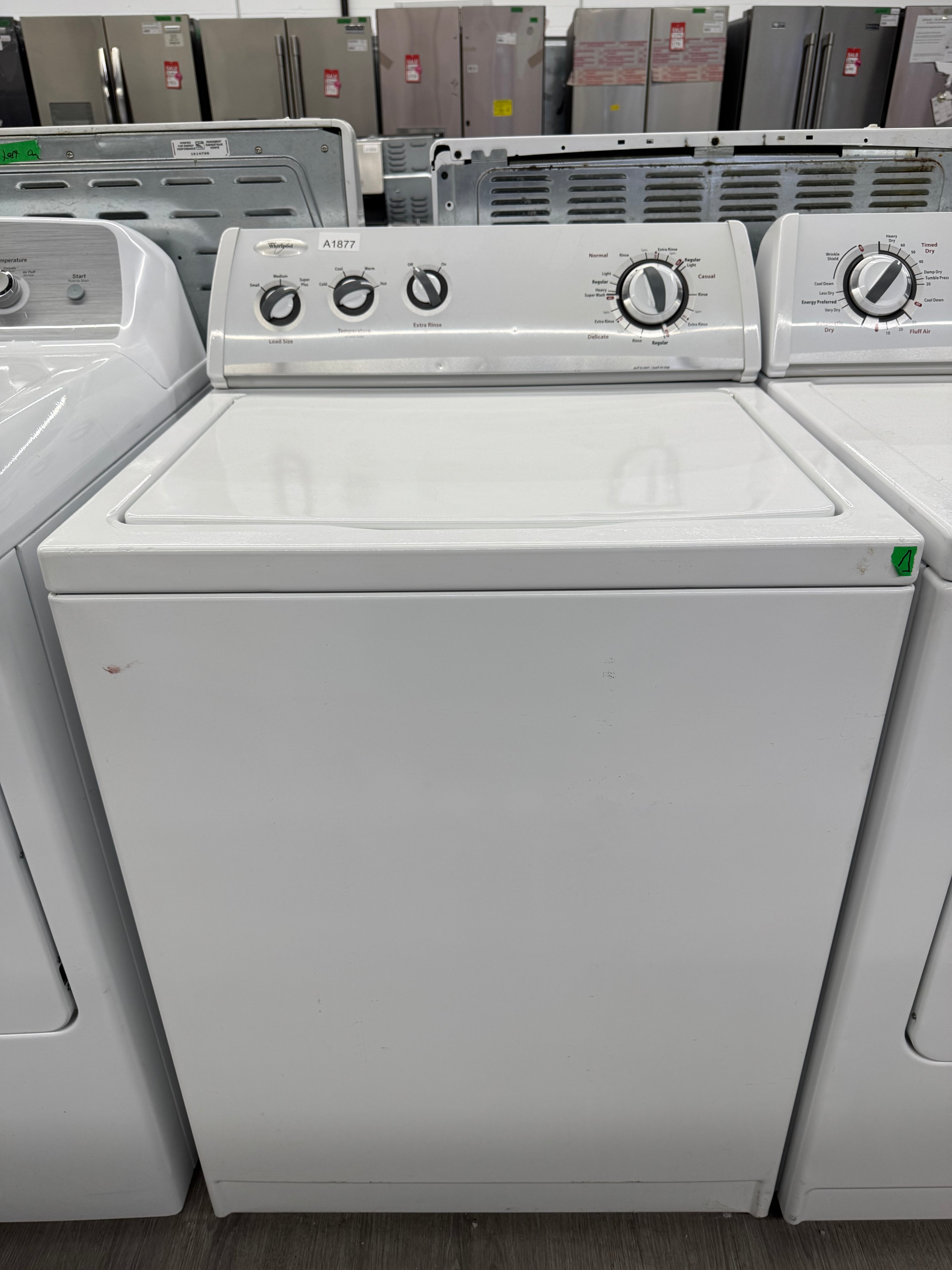 Whirlpool 27” Top Load Washer & Dryer Set (WTW5200VQ0 & YWED5200VQ1)