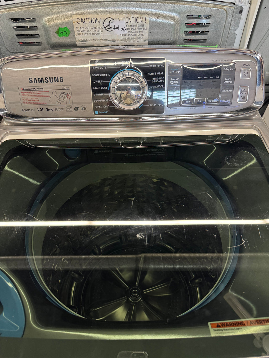 Samsung 27” Top Load Washer & Dryer Set (WA50F9A8DSP/A2 & DV50F9A8EVP/AR)