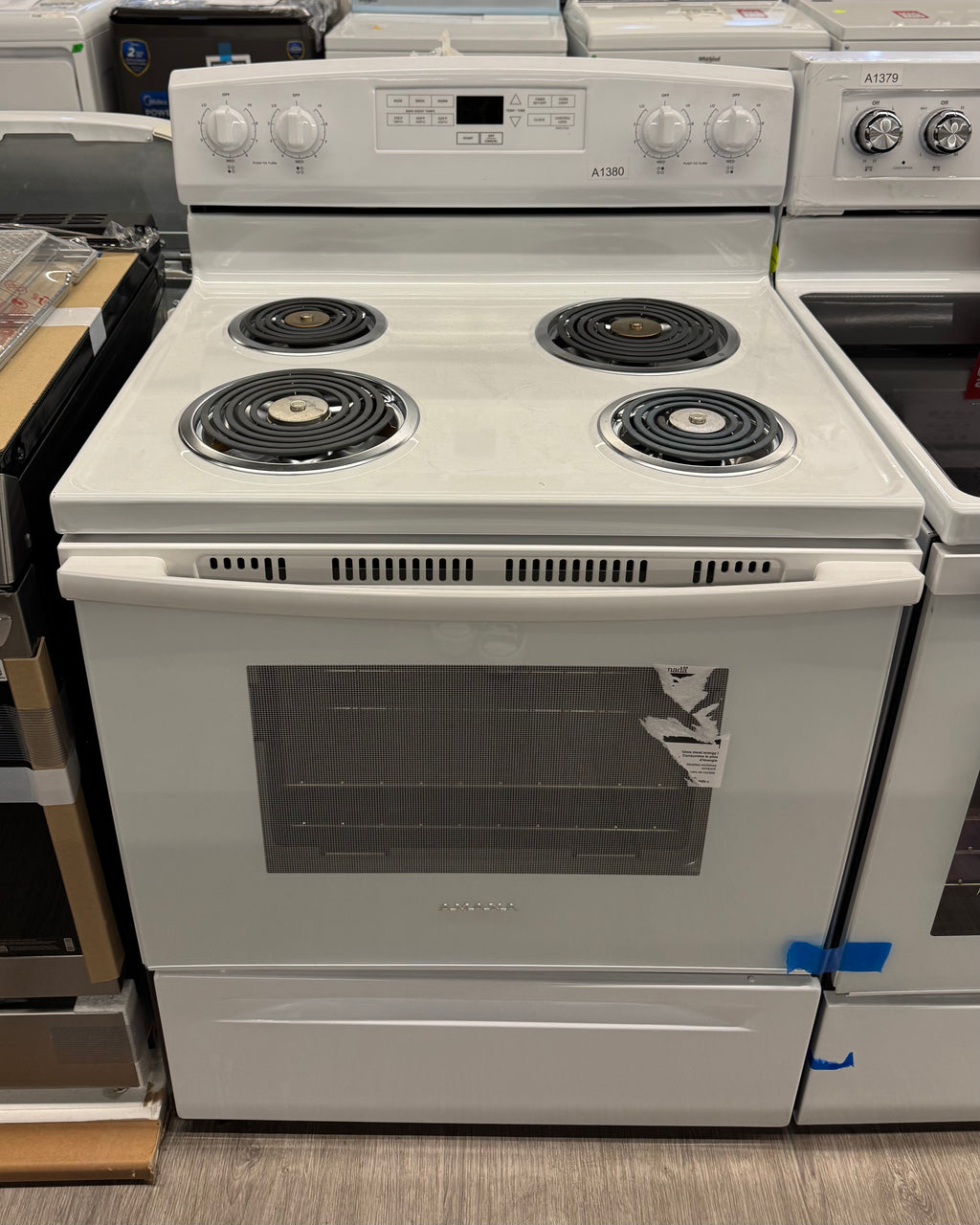 OPEN BOX - Amana 30” Freestanding Coil Top Range - YACR4303MFW9