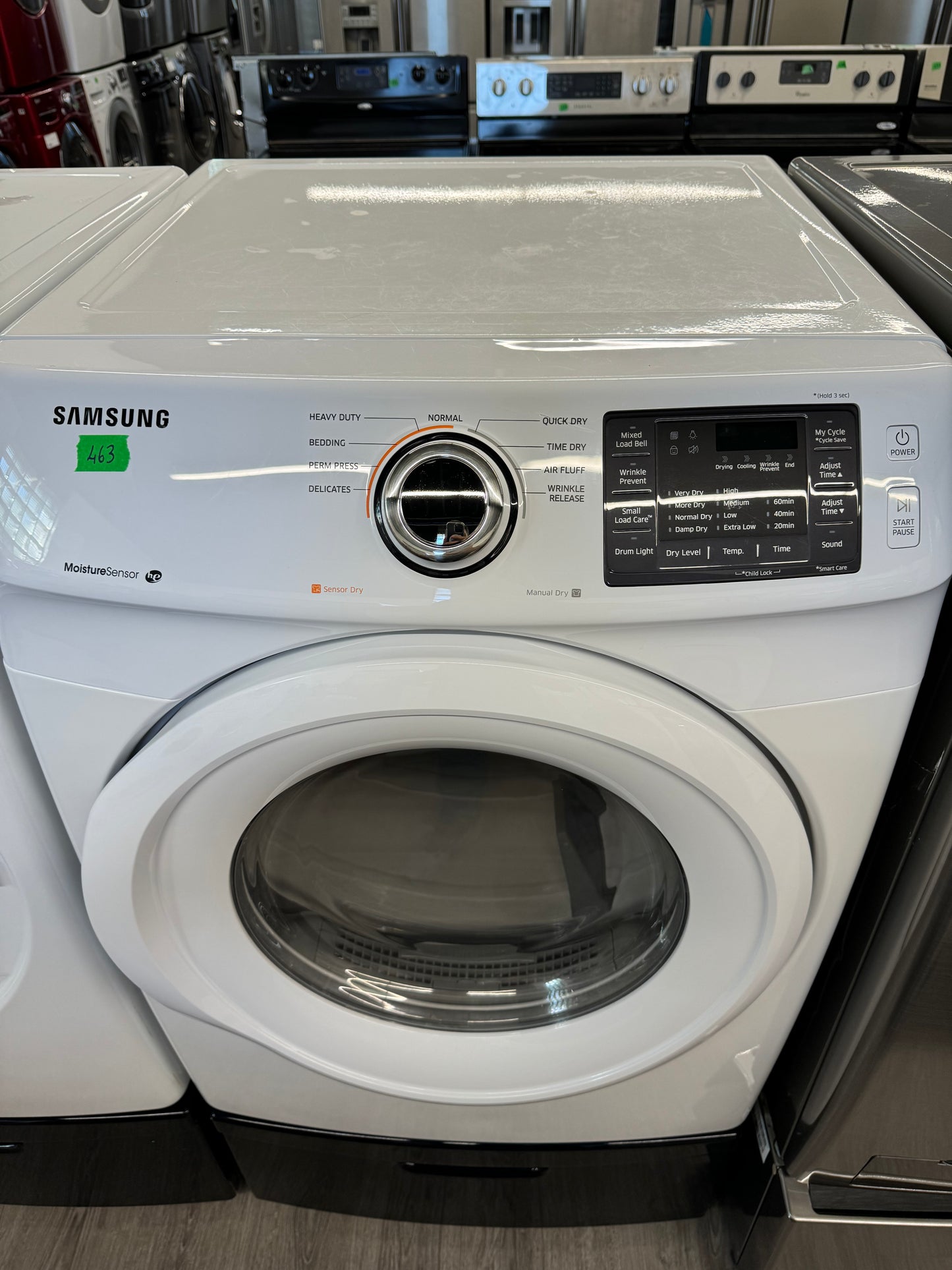 SAMSUNG 27” FRONT LOAD WASHER/DRYER SET WITH PEDESTAL