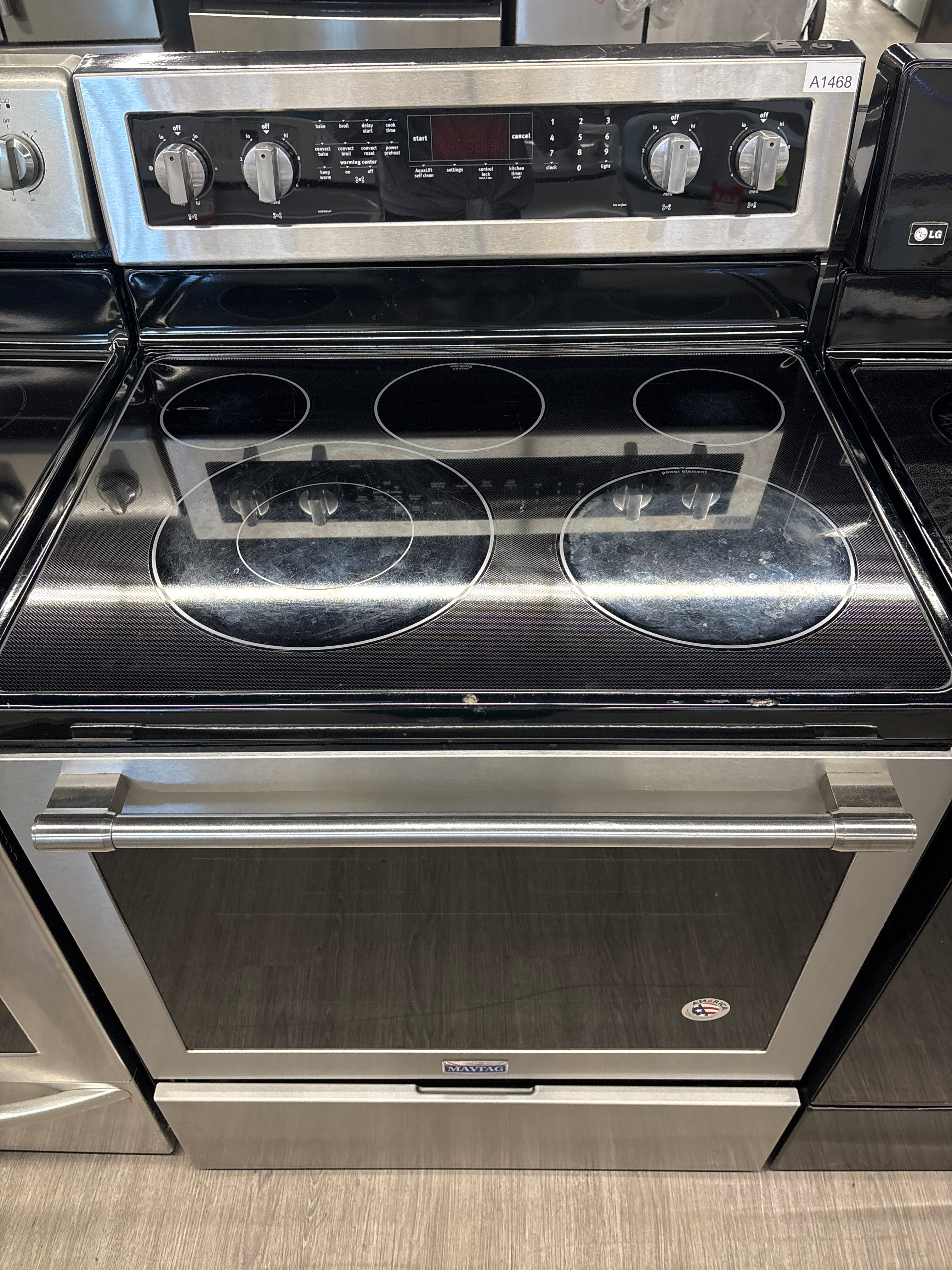 Maytag 30” Freestanding Glass Top Range - YMER8800FZ1