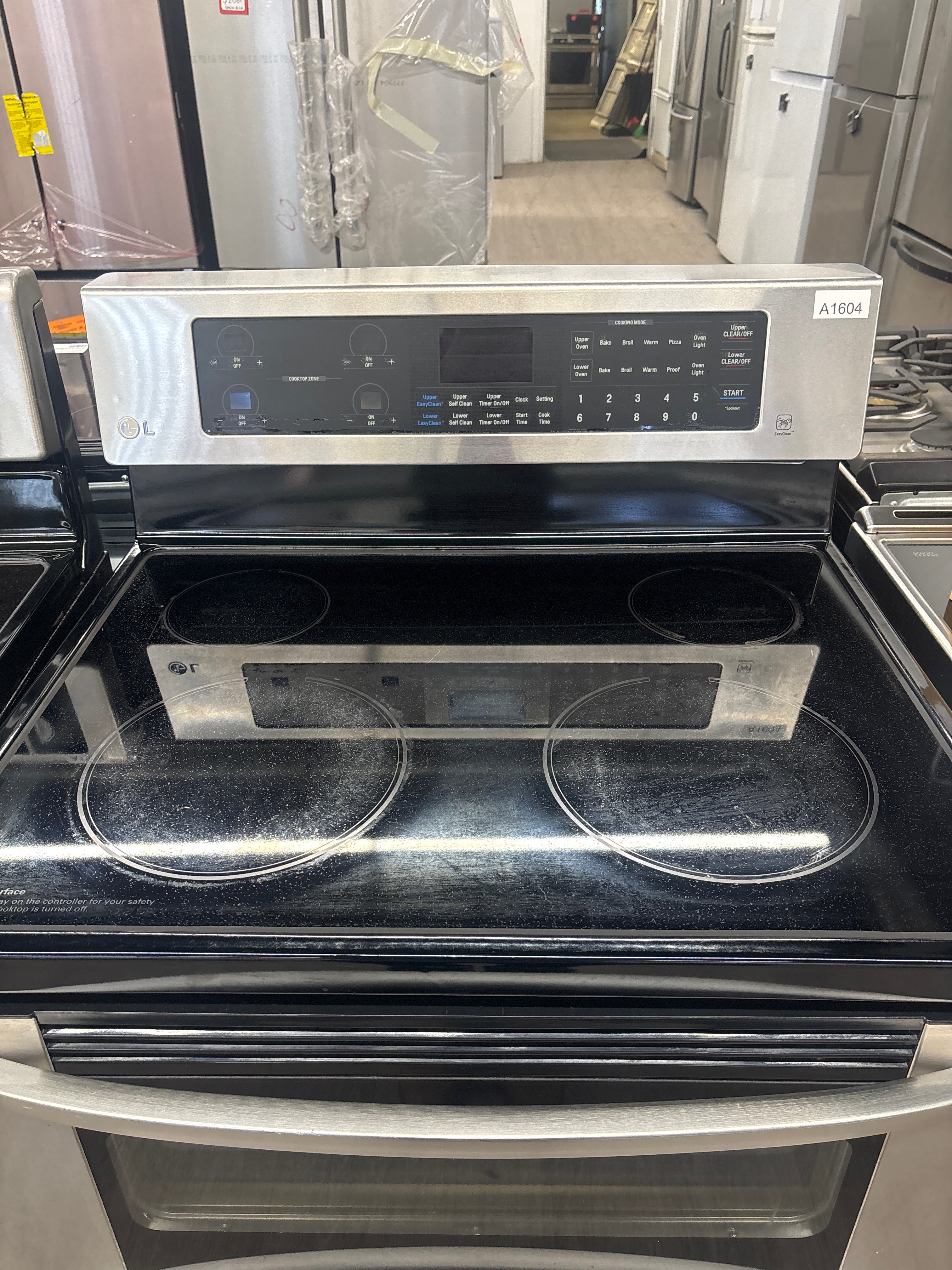 LG 30” Freestanding Double Oven Glass Top Range - LDE3031ST/00