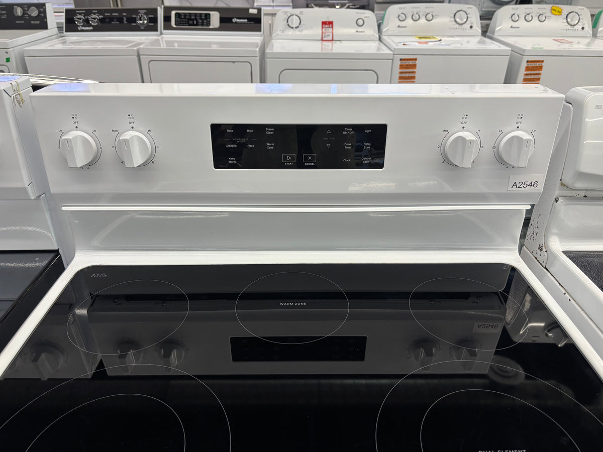 OPEN BOX - Whirlpool 30” Freestanding Glass Top Range - YWFES3330RW0