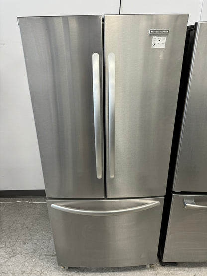 KITCHENAID 30” FRENCH DOOR REFRIGERATOR WITH ICE MAKER - KFFS20EYMS02