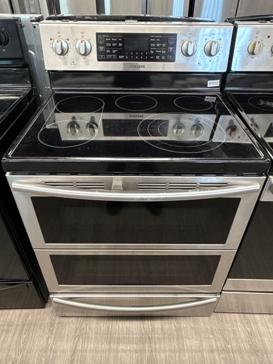 Samsung 30" Glass Top Double Oven Range NE59J7850WS/AC