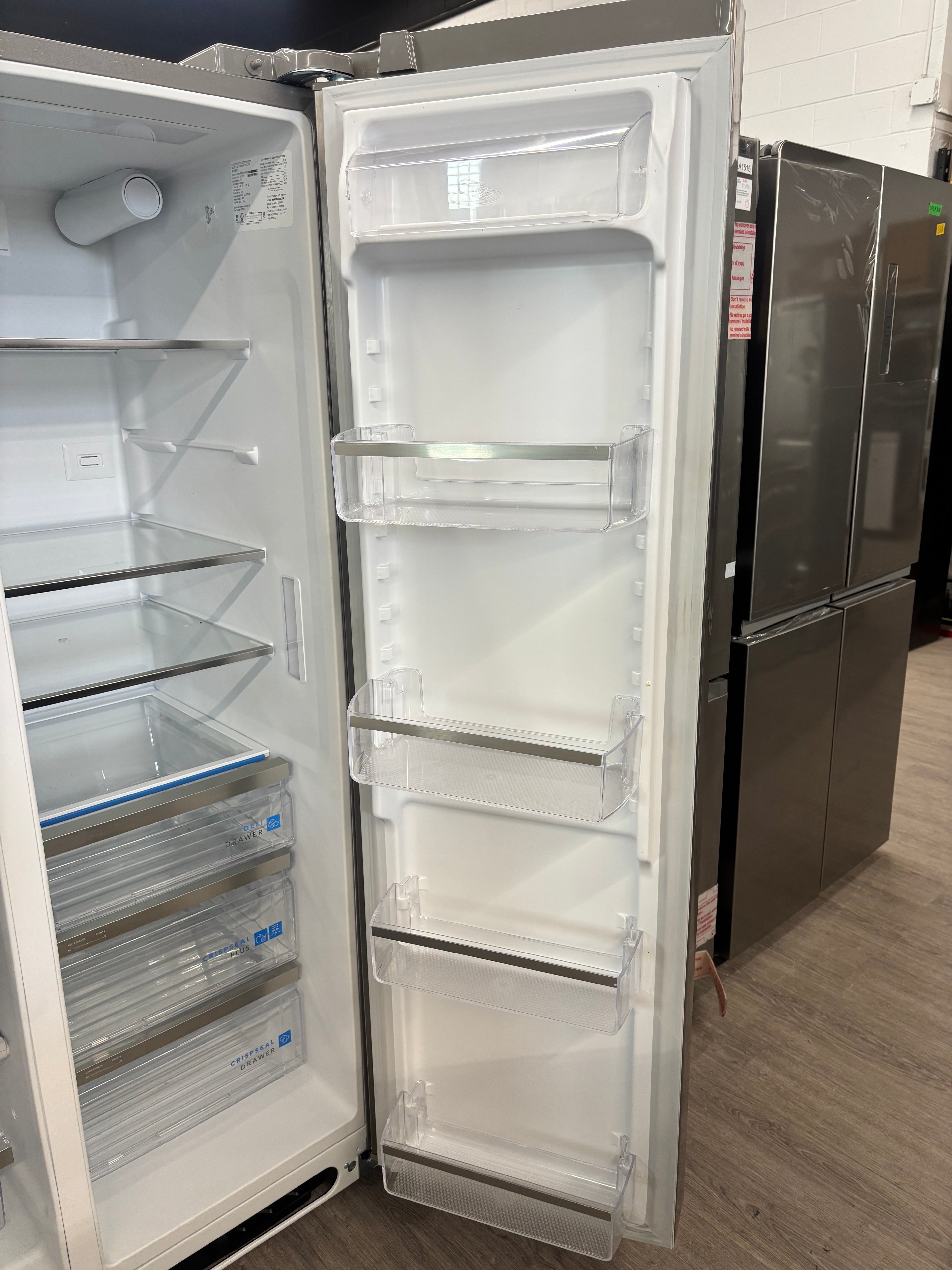 OPEN BOX- Frigidaire 36” Slide by Side Refrigerator with Water & Ice Dispenser - GRSS2652AFH