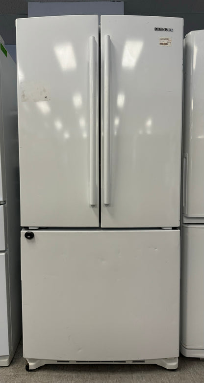 SAMSUNG 33” FRENCH DOOR REFRIGERATOR WITH ICE MAKER - RF195ABWP