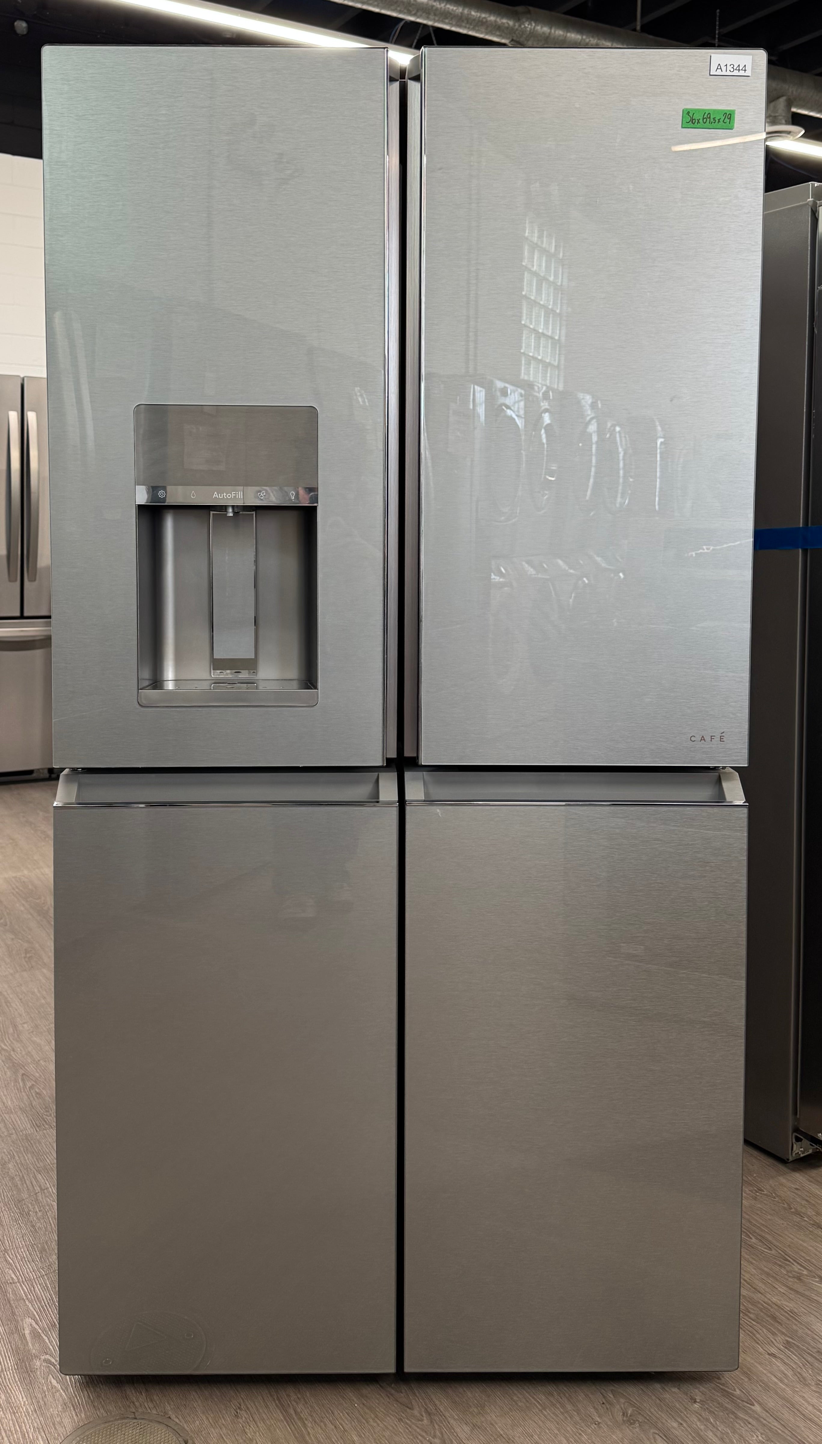 OPEN BOX - Café 36” French Door Fridge with Water & Ice Dispenser - CQE28DM5NS5