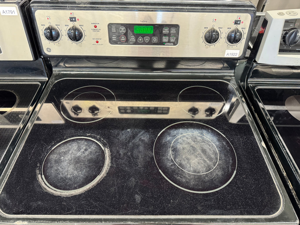 GE 30” Freestanding Glass Top Range