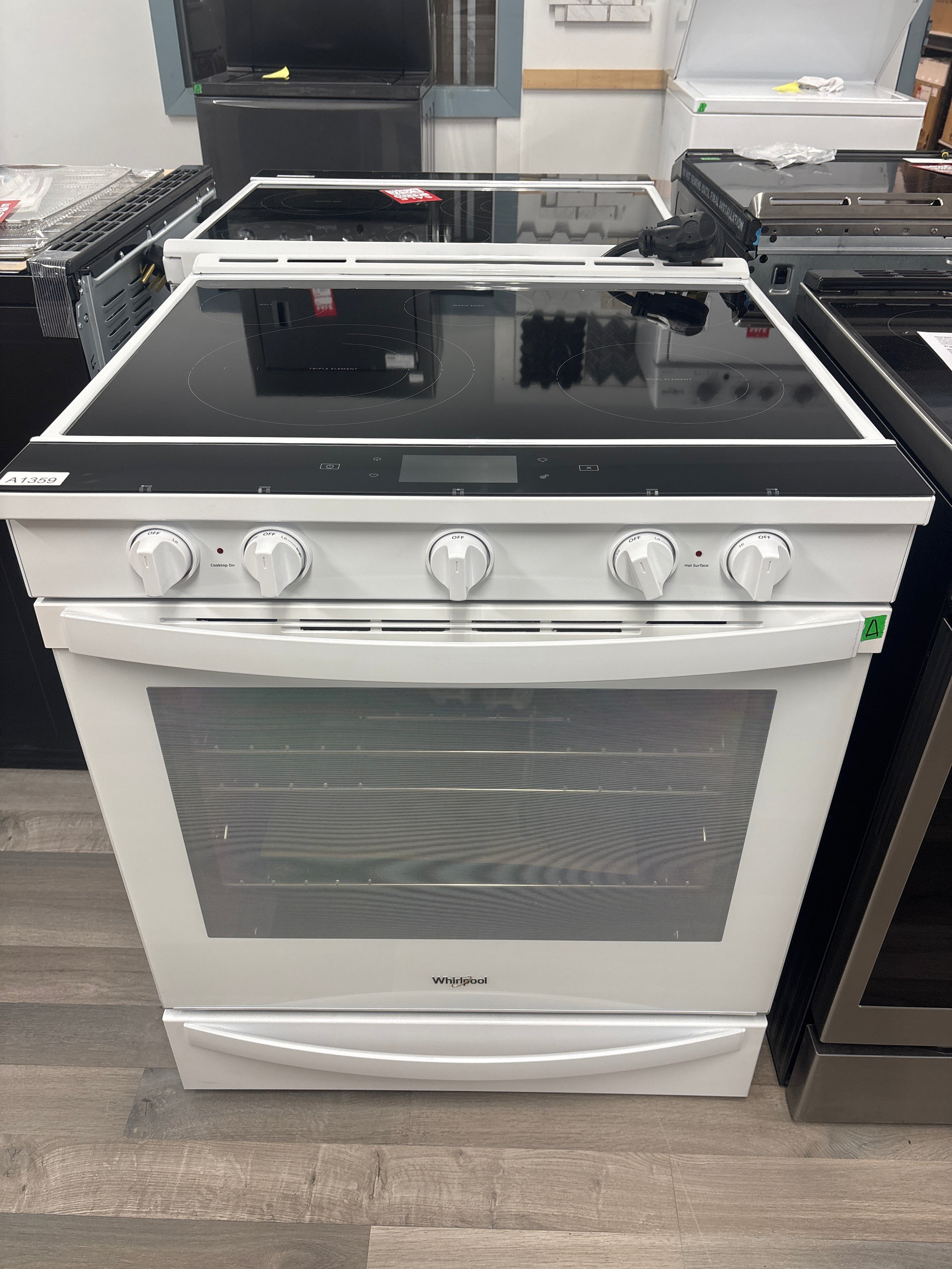 OPEN BOX -WHIRLPOOL 30” Slide in range - YWEW750H0HW5