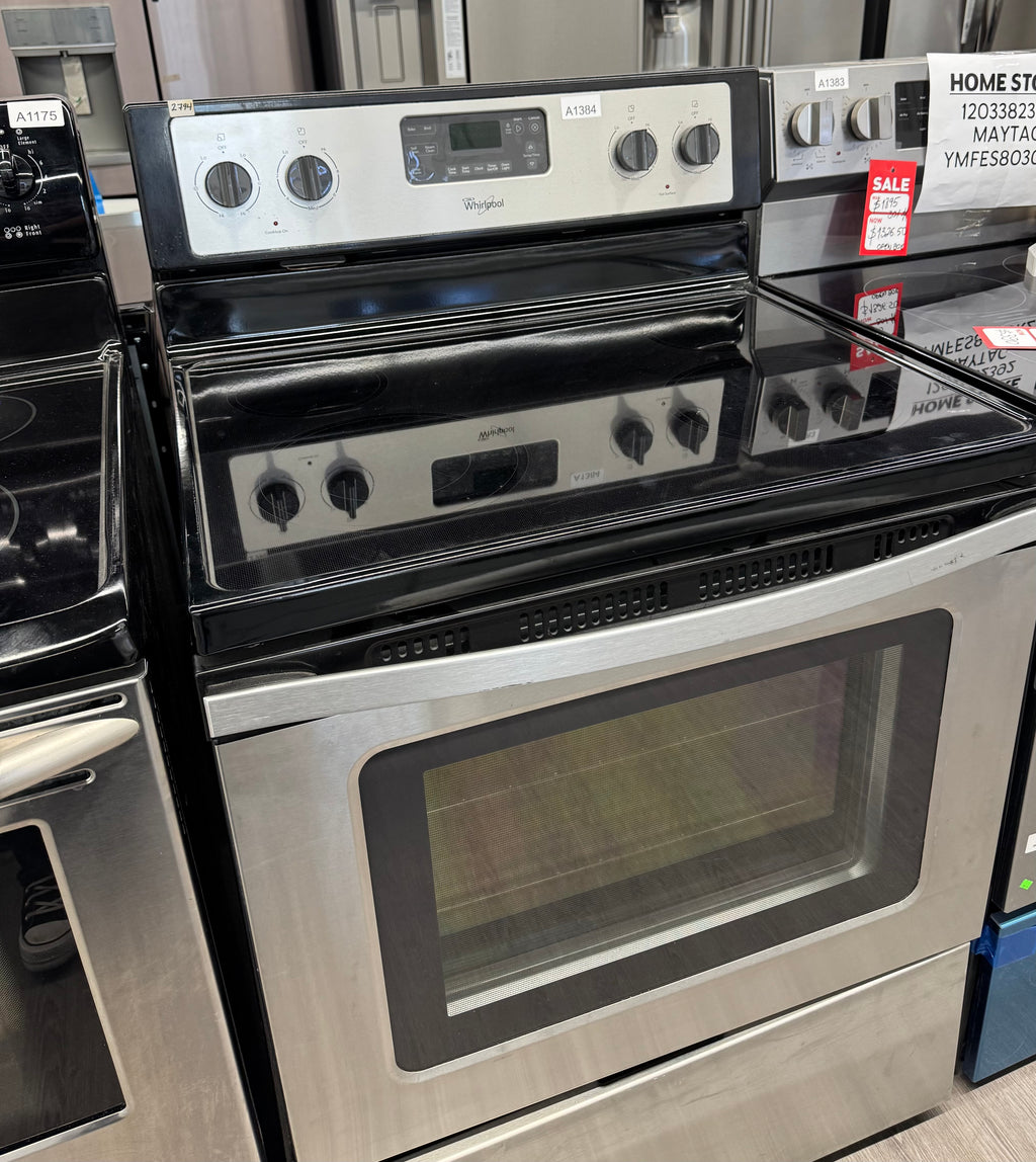 Whirlpool 30” Freestanding Glass Top Range - YWFE515S0ES1