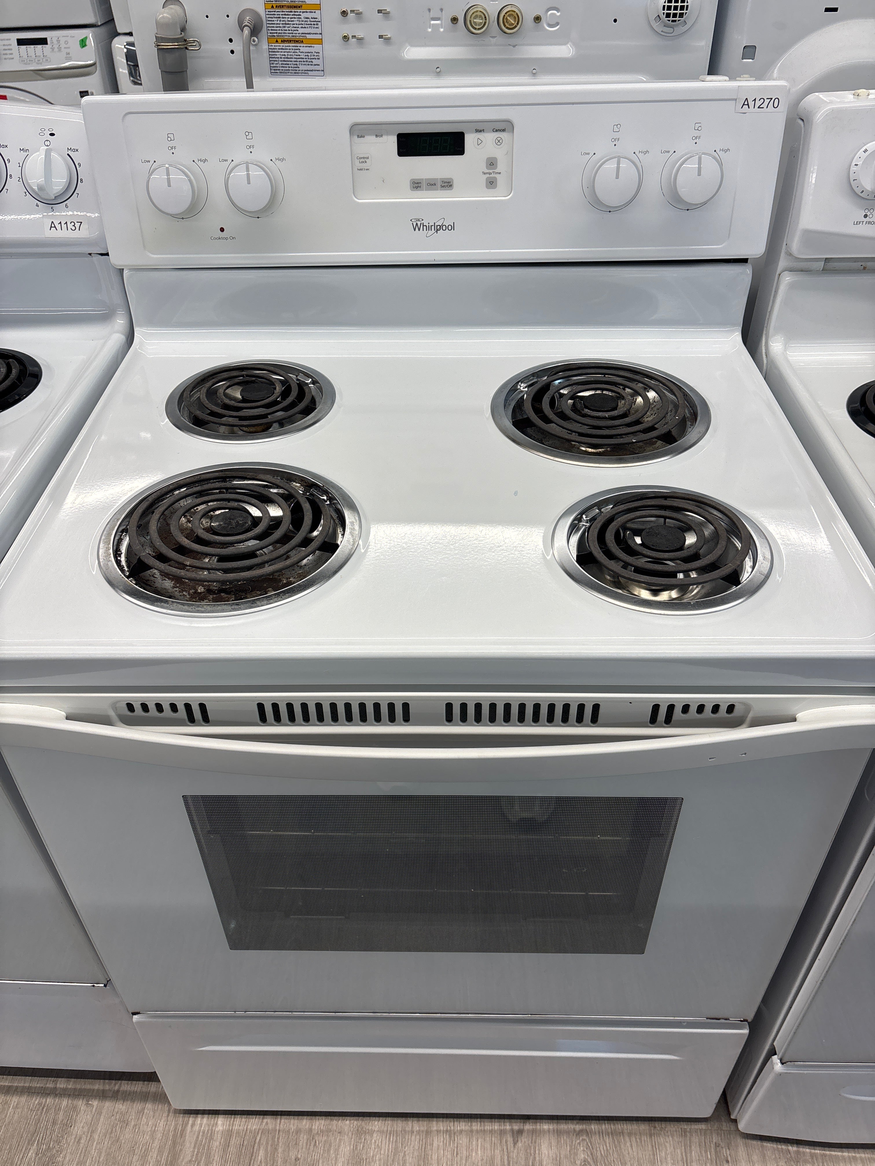 WHIRLPOOL 30” Coil top range - YWFC150M0AW0