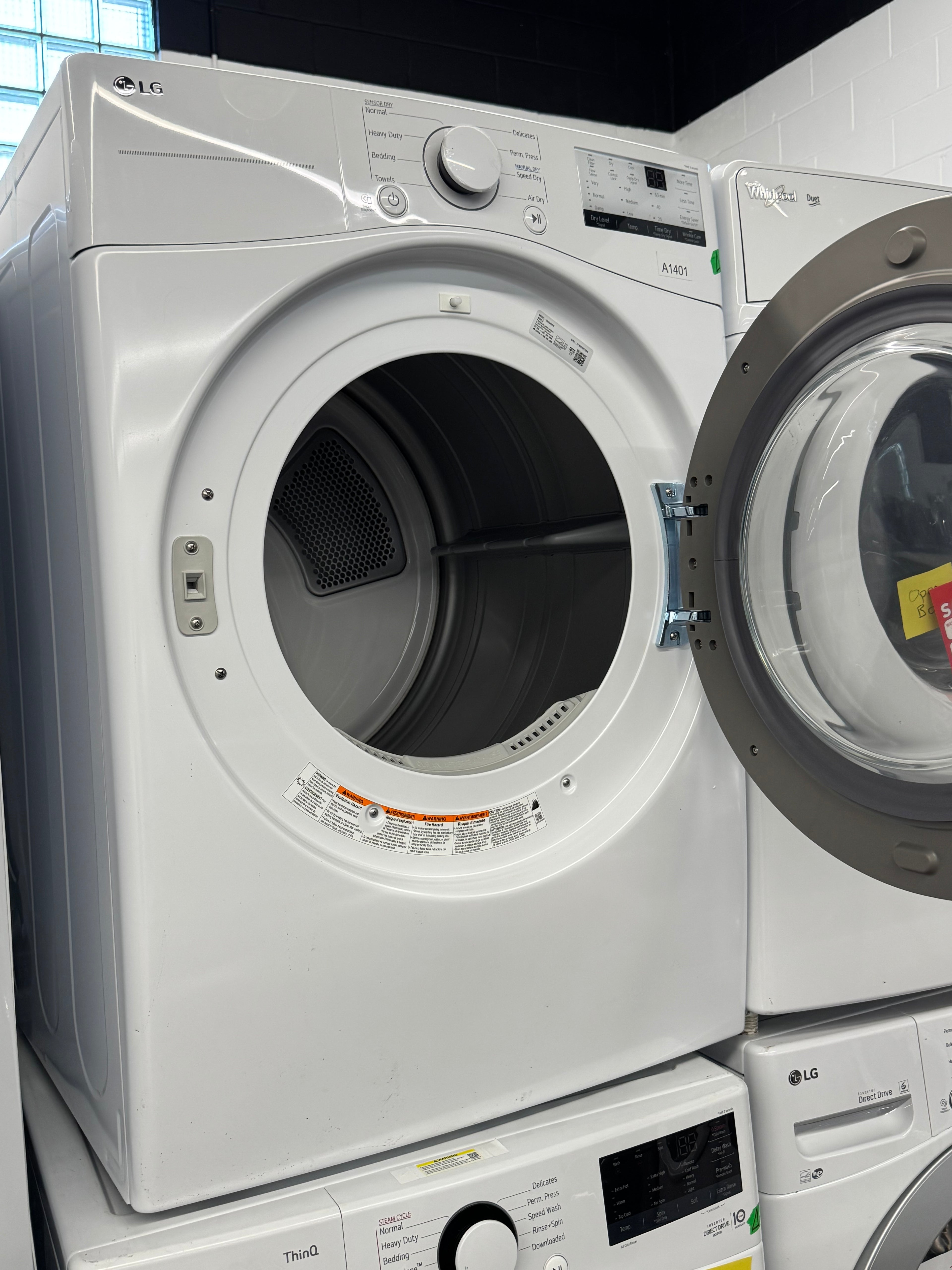 OPEN BOX - LG 27” Front Load Electric Dryer - DLE3400W