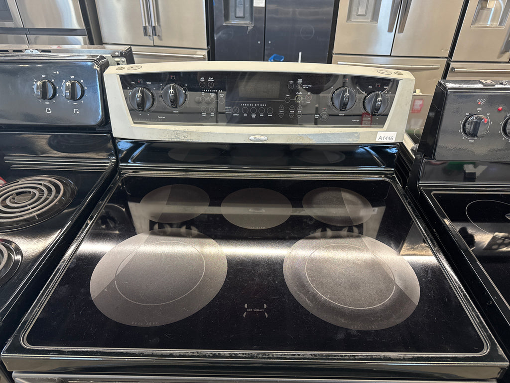 Whirlpool 30” Freestanding Glass Top Range - GERC4110PS0