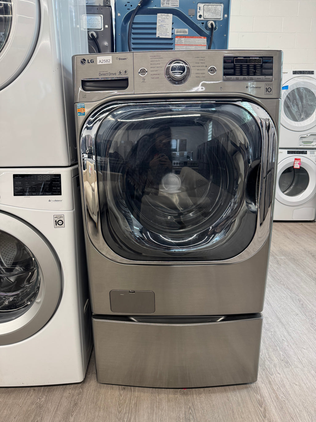 LG 29” Front Load Washer with Pedestal - WM8000HVA