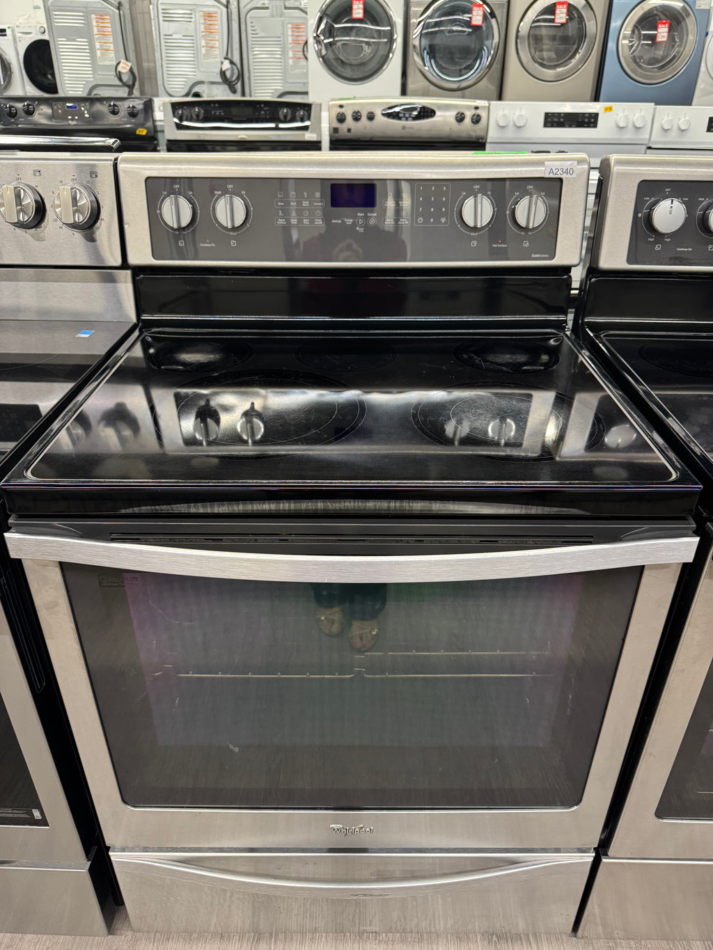 Whirlpool 30” Freestanding Glass Top Range - YWFE715H0ES0