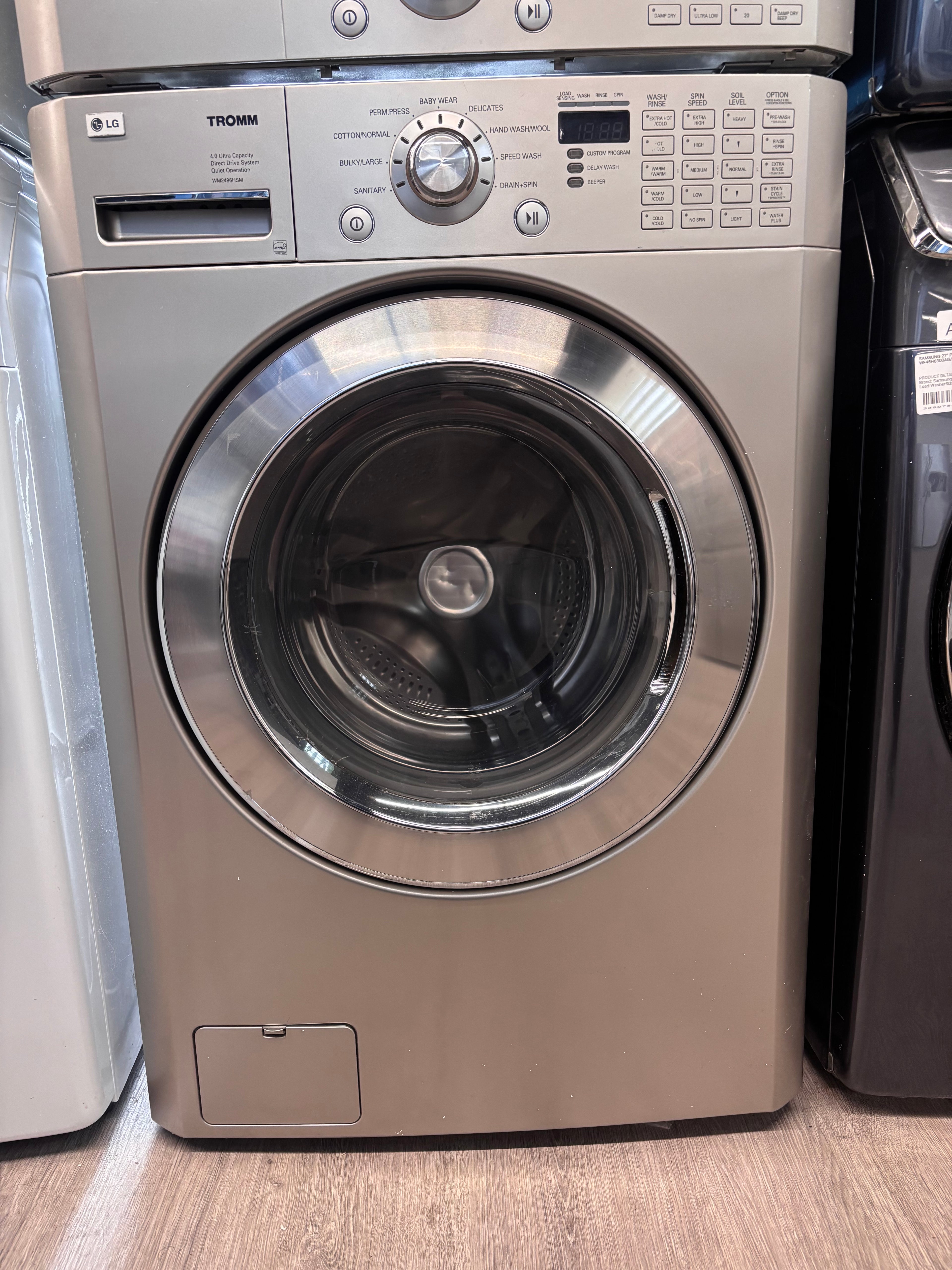 LG 27” Front Load Washer & Dryer Set (WM2496HSM & DLE9577SM)