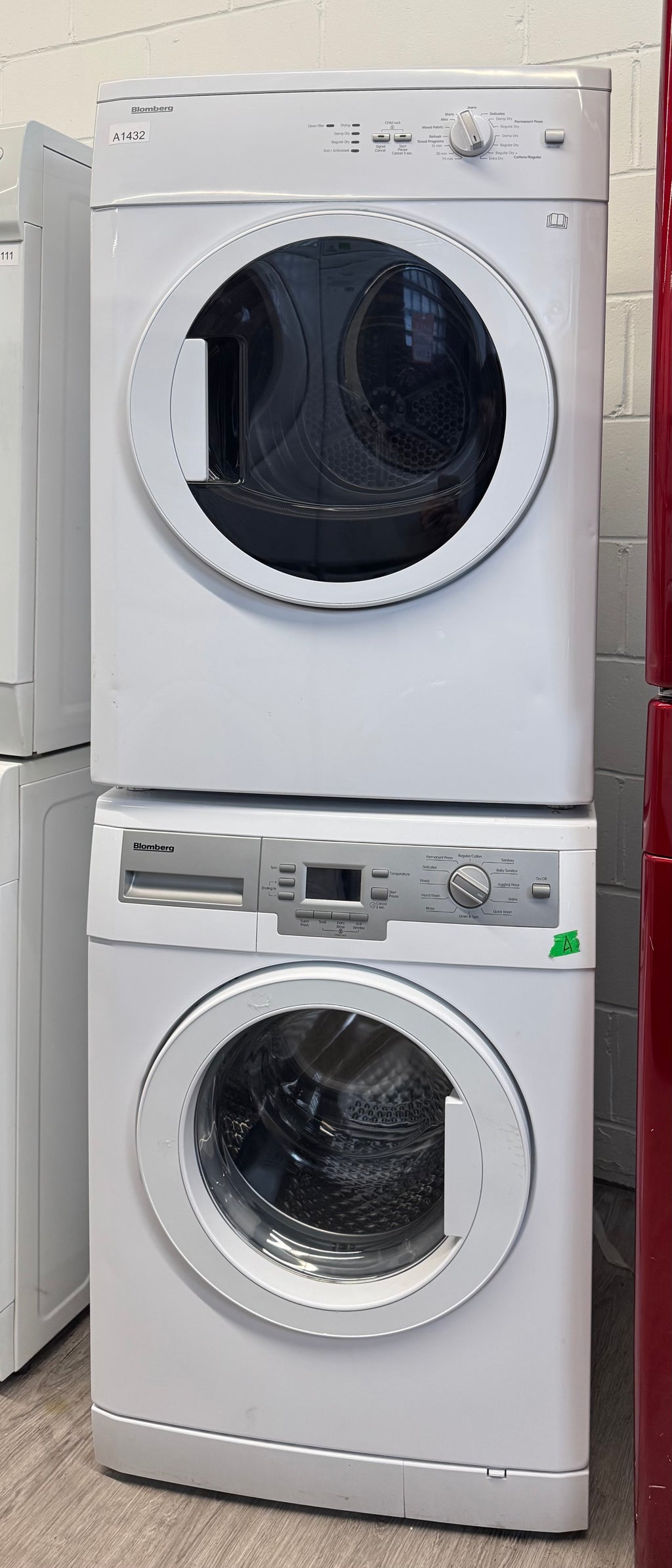 Blomberg 24” Front Load Washer & Dryer Set - WM77120NBL01 & DV17542