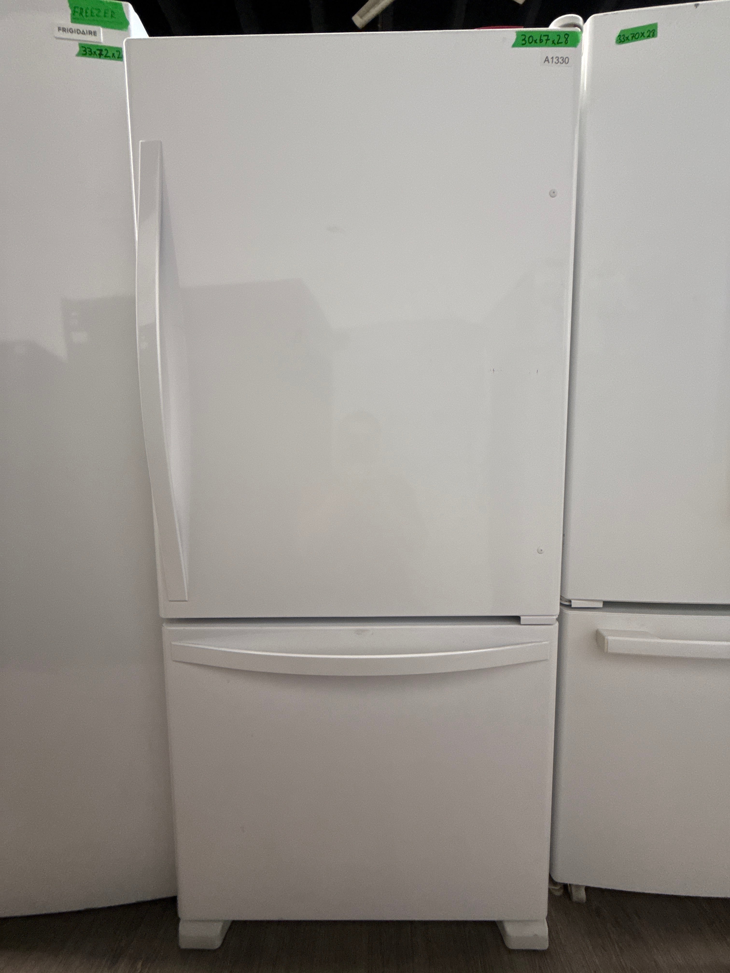 OPEN BOX - Whirlpool 30” Bottom Freezer Refrigerator - WRB329DFBW