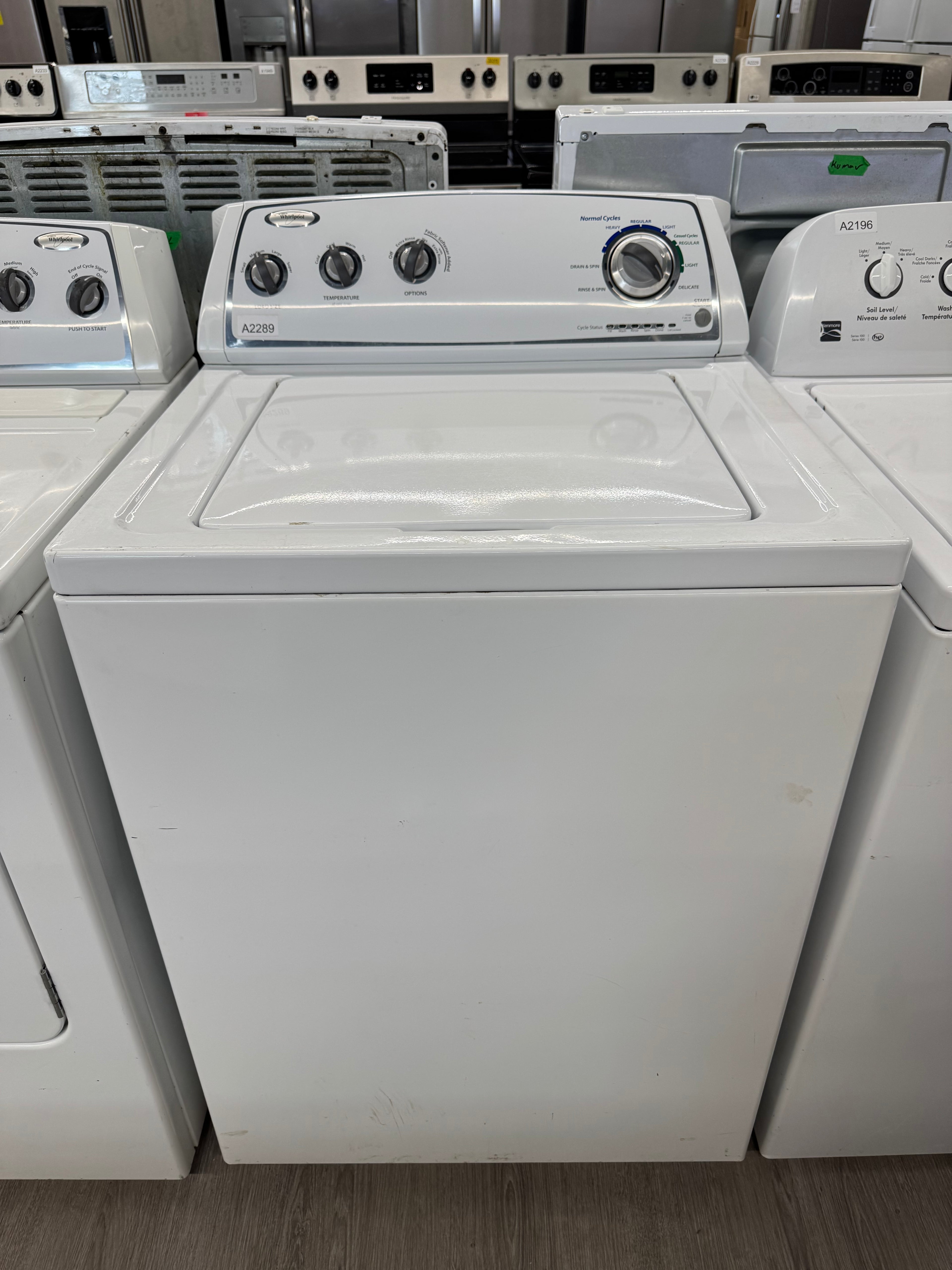 Whirlpool 27” Top Load Washer & Dryer Set (WTW4800XQ1 & YWED4700XQ0)