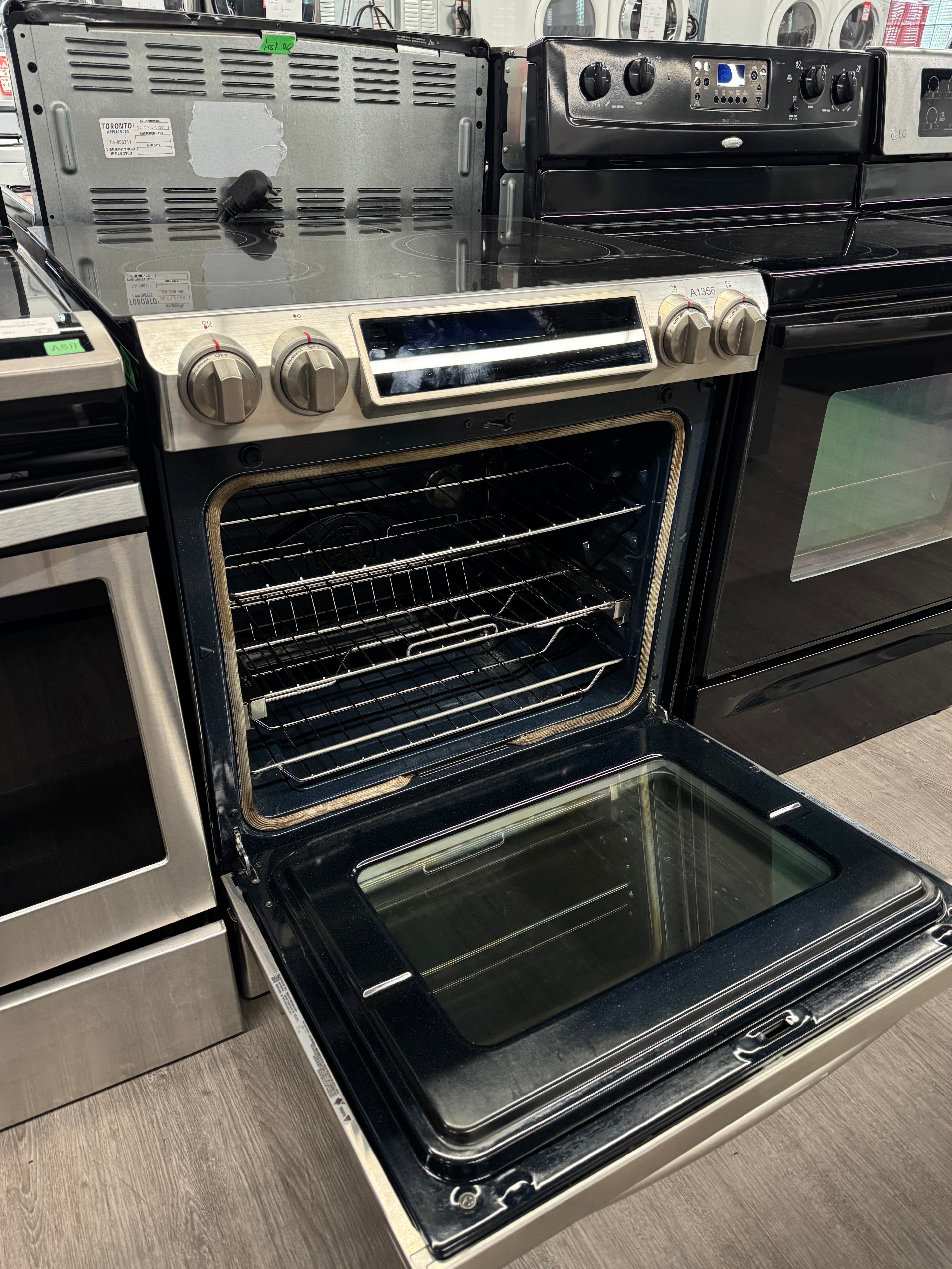 Samsung 30” Slide-In Glass Top Induction Range - NE58H9970WS