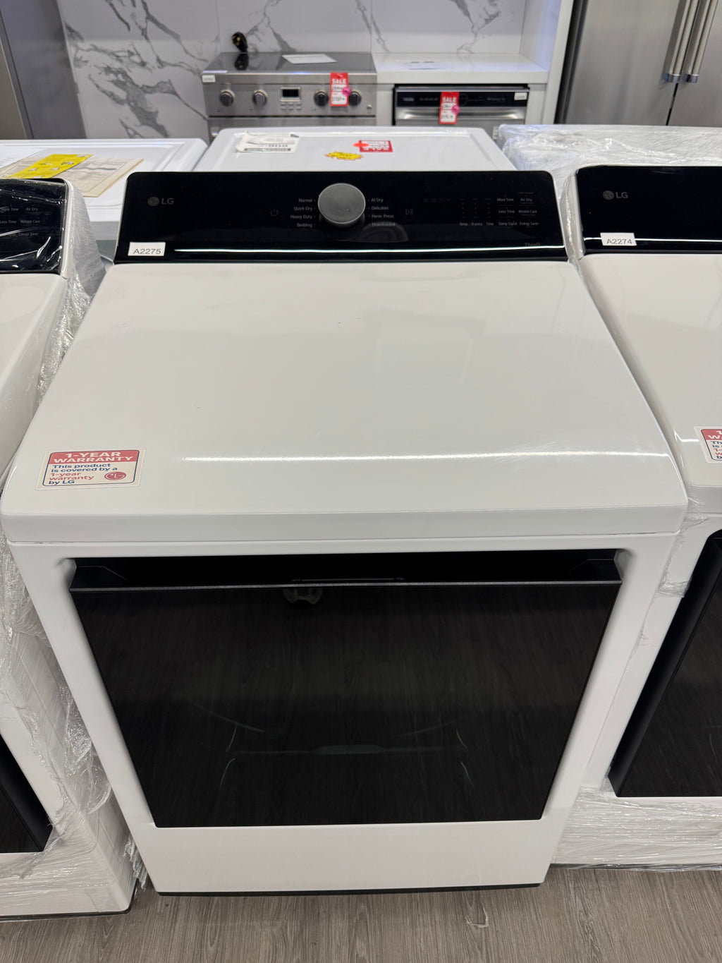 NEW - LG 27” Front Load Dryer - DLE8400WE (1 YEAR MANUFACTURER WARRANTY)