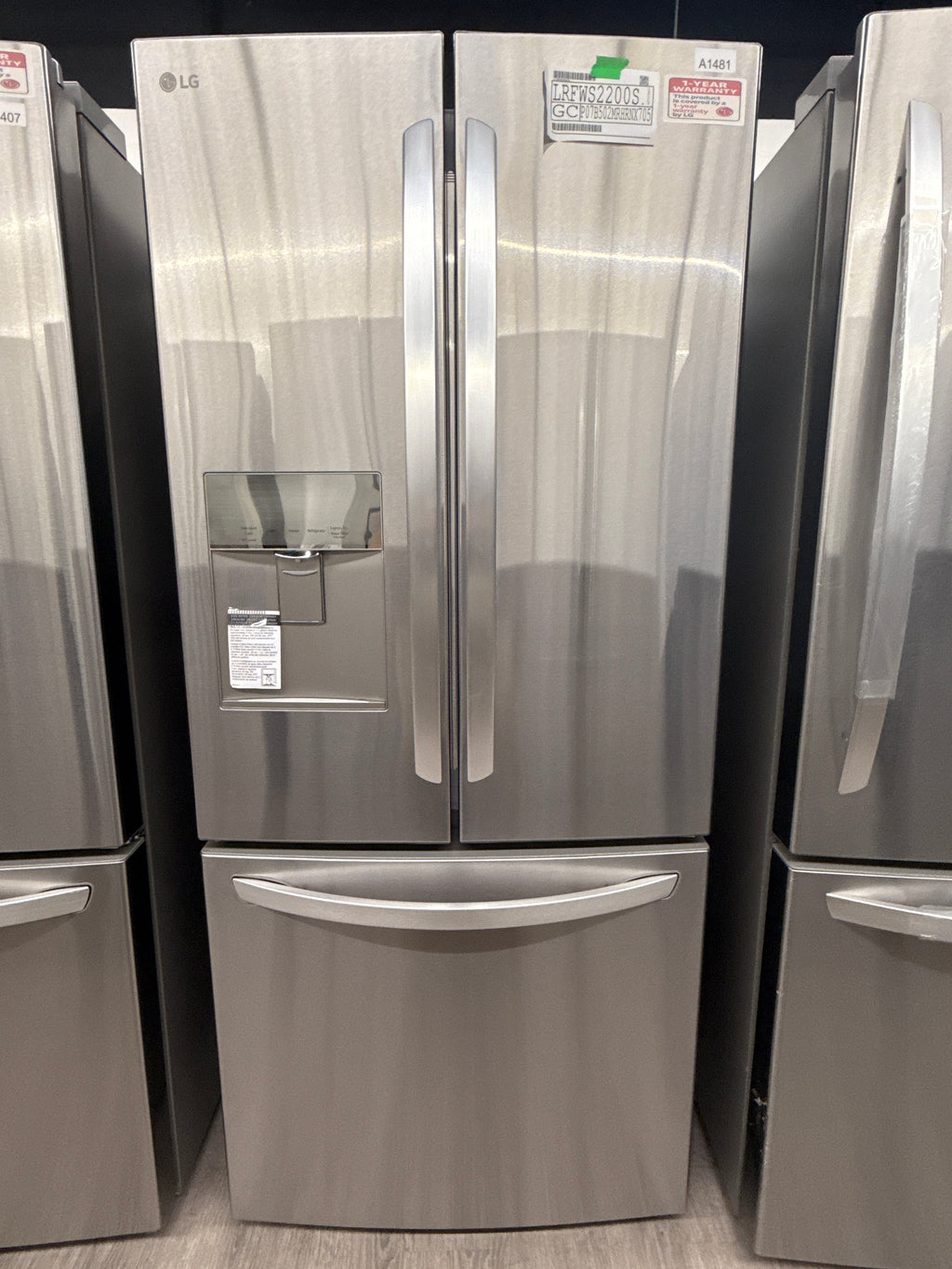 LG 30” French Door Refrigerator - LRFWS2200S (1 YEAR MANUFACTURER WARRANTY)