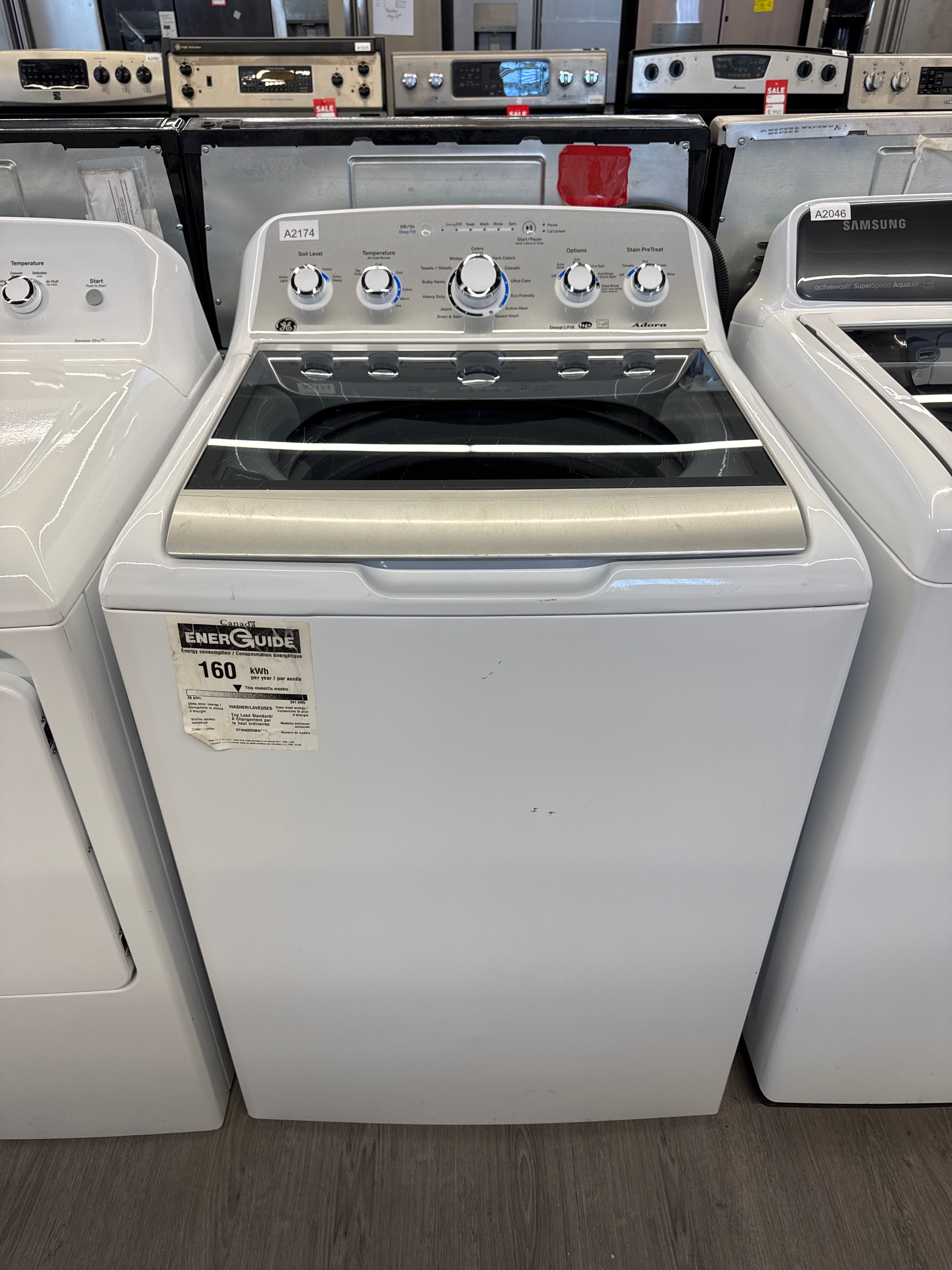 GE 27” Top Load Washer & Dryer Set (GTW495DMN1WS & GTX33EBMR0WS)