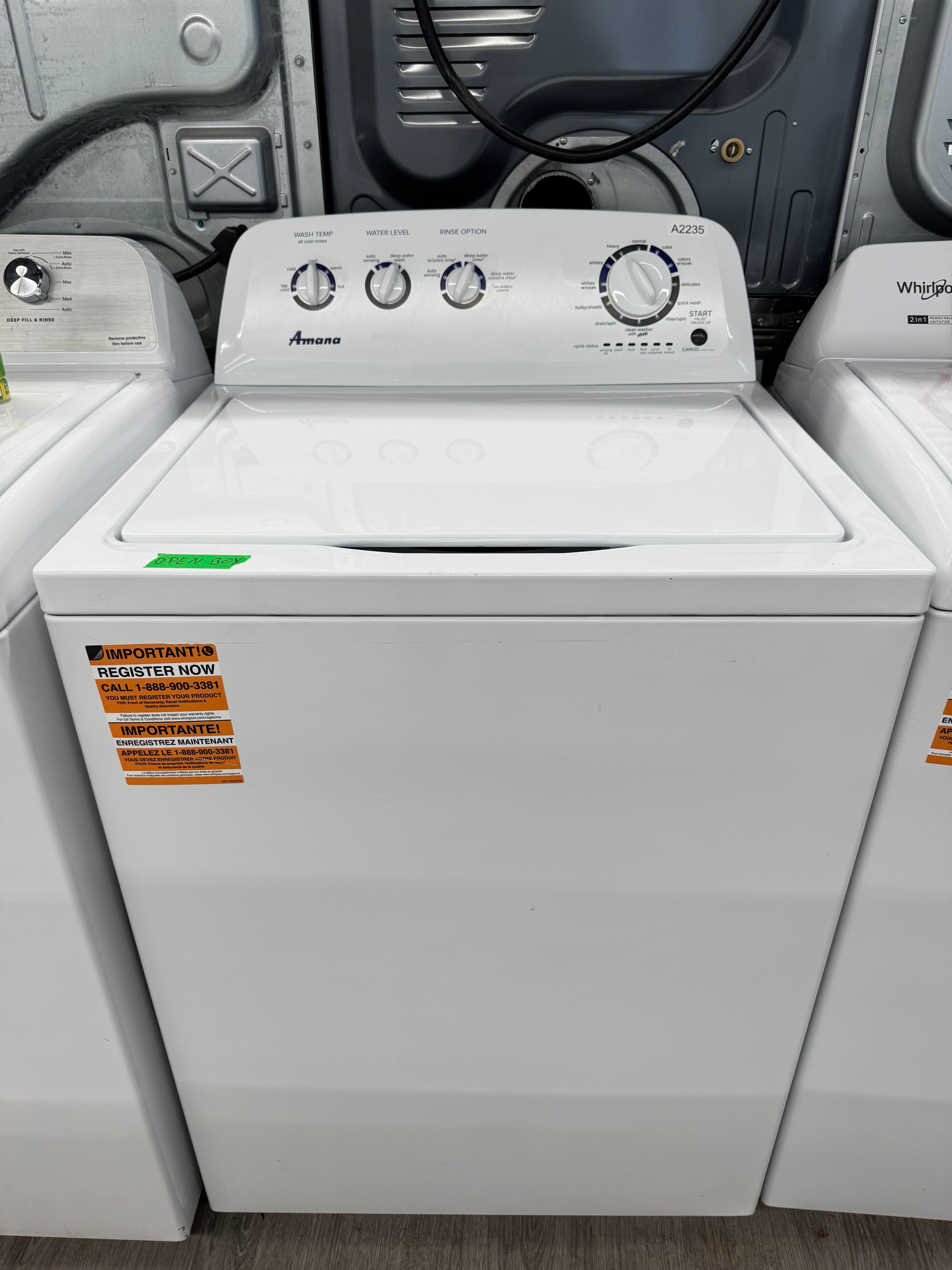 OPEN BOX - Amana 28” Top Load Washer - NTW4519JW2