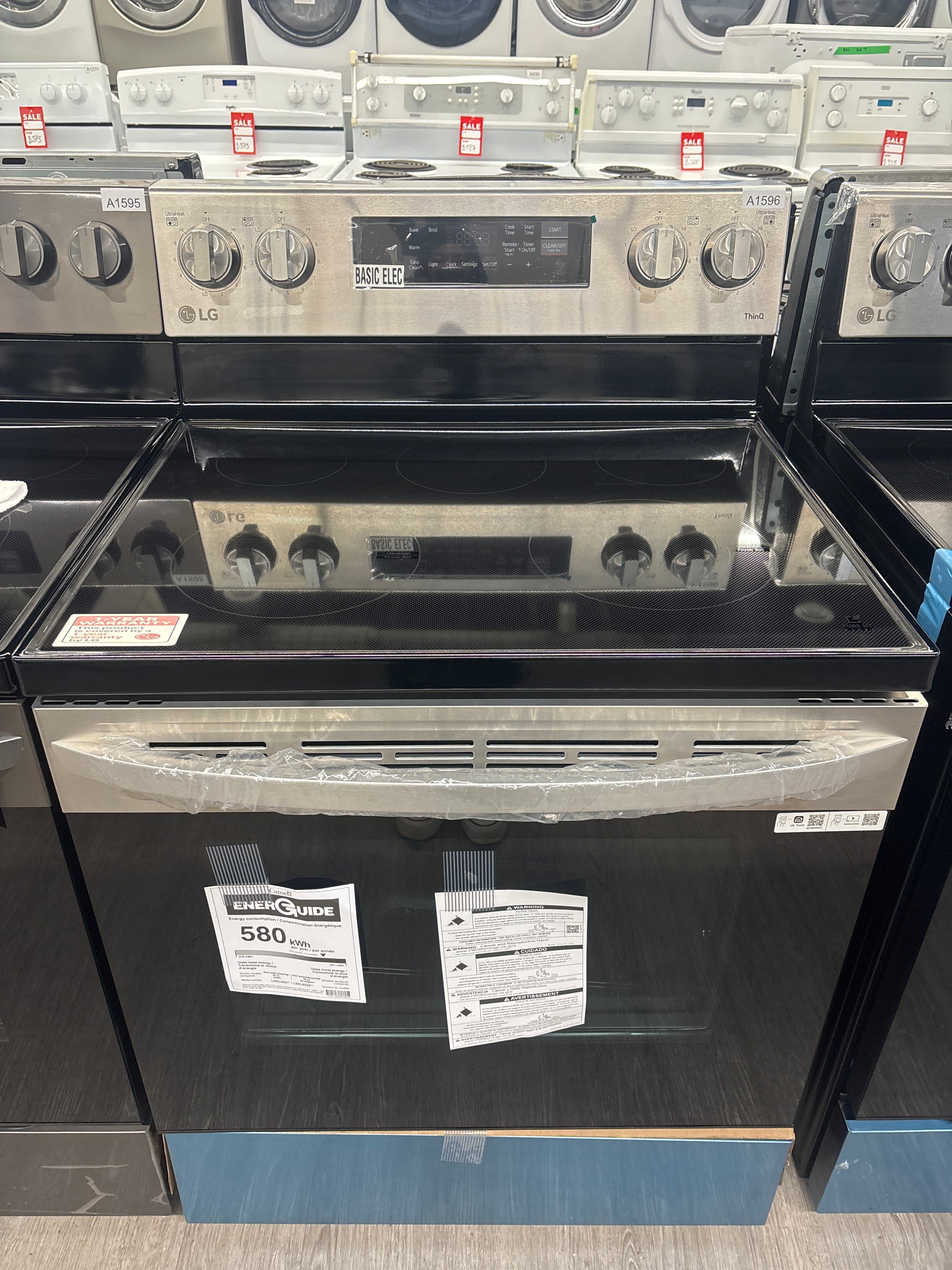 LG 30” Freestanding Glass Top Range - LREL6321S (1 YEAR MANUFACTURER WARRANTY)