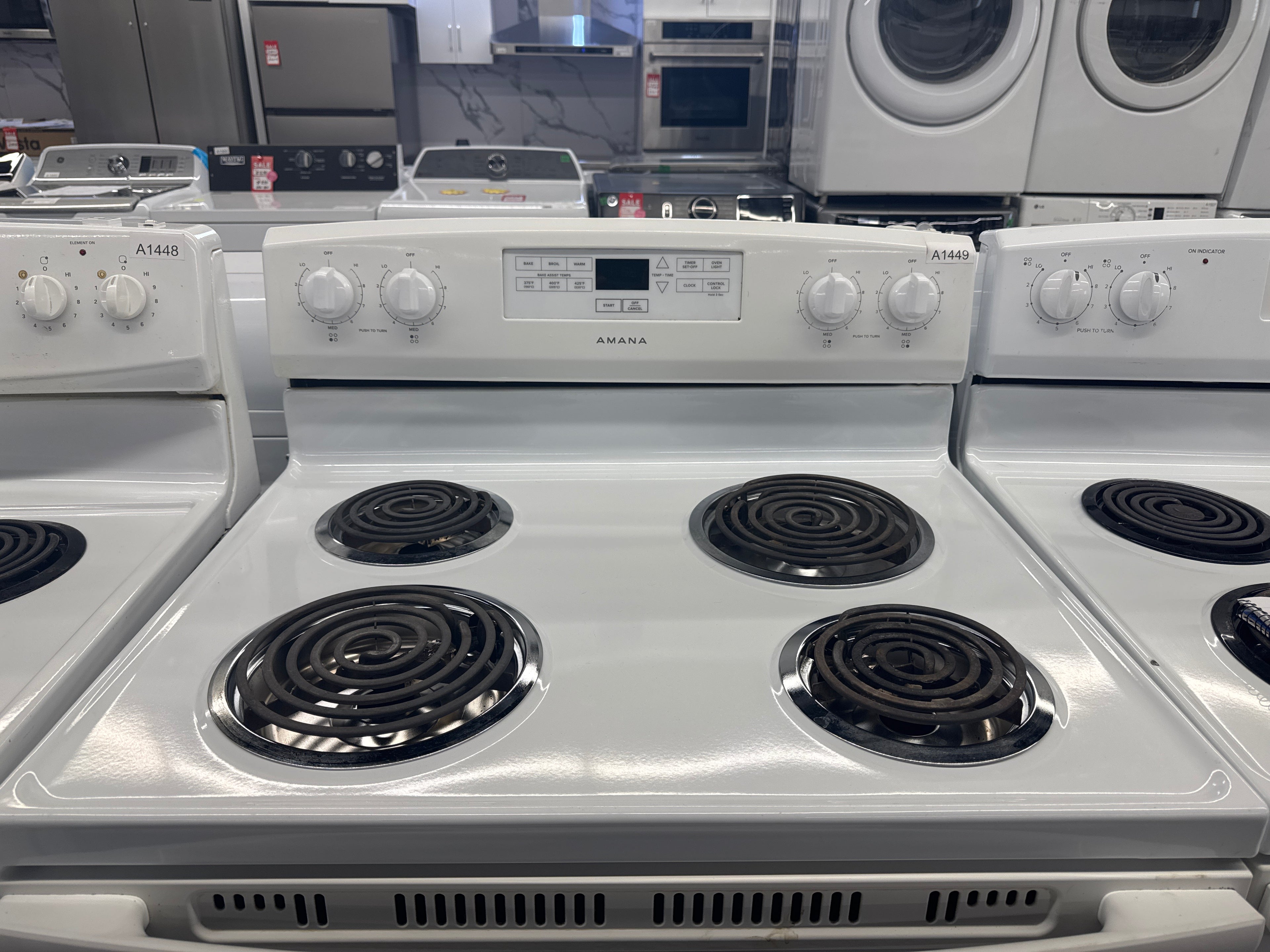 Amana 30” Freestanding Coil Top Range - YACR4303MFW2