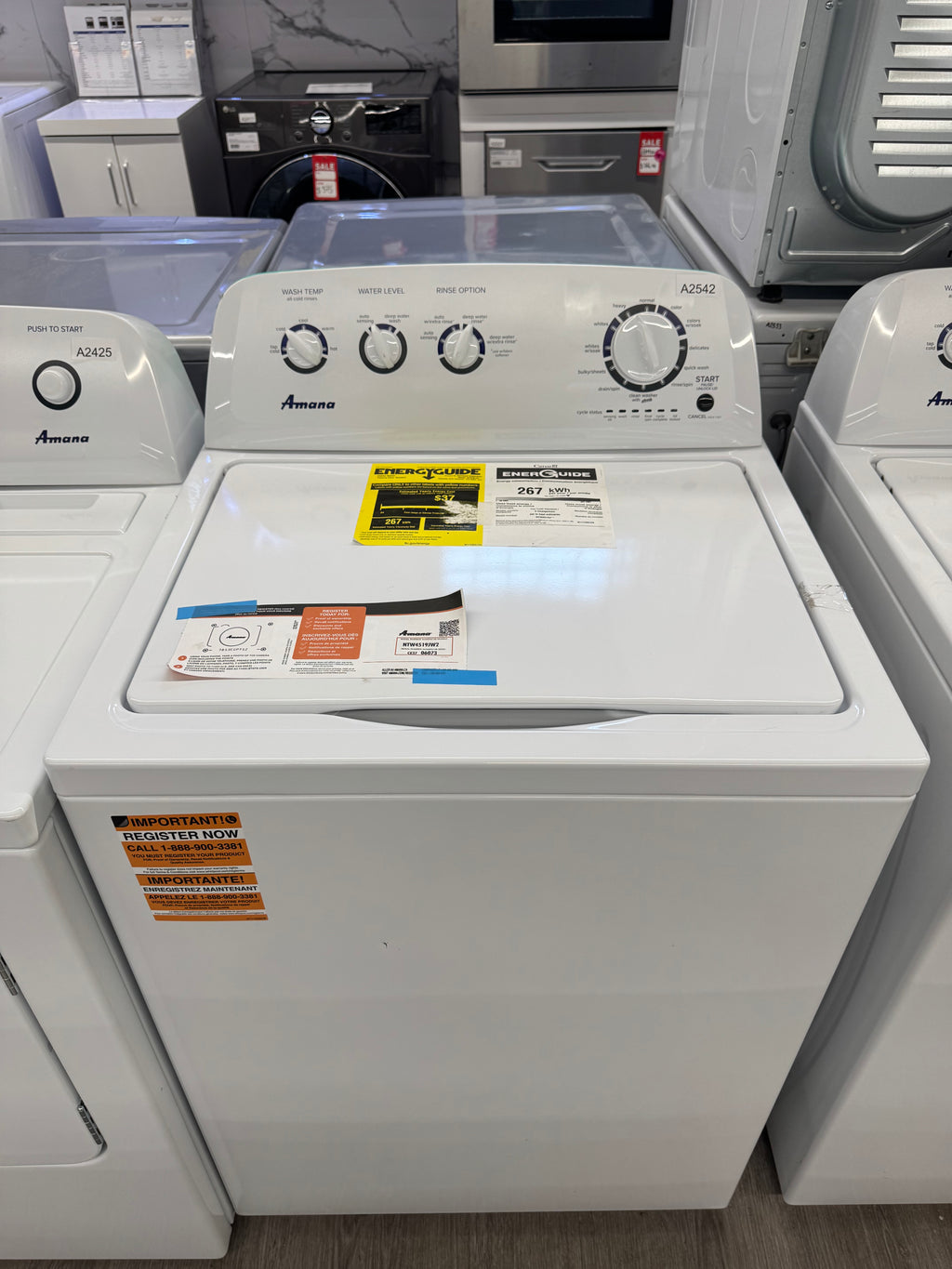 OPEN BOX - Amana 27” Top Load Washer - NTW4519JW2