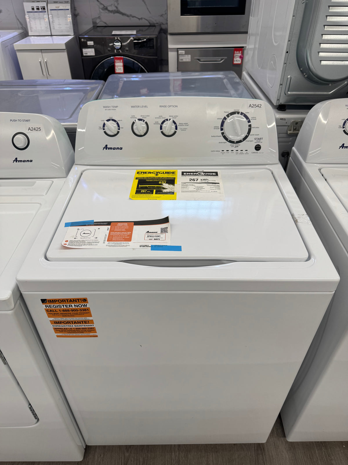 OPEN BOX - Amana 27” Top Load Washer - NTW4519JW2