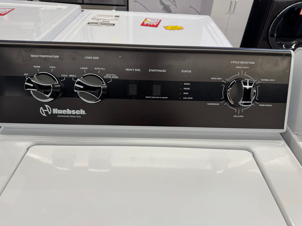 OPEN BOX - Huebsch 27" Commercial Washer & Dryer Set (ZWN63RSN116CW01 & ZDEE9RYS178CW01)